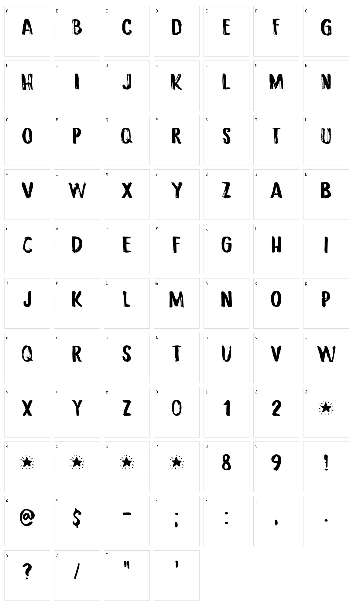 Starboard Character Set