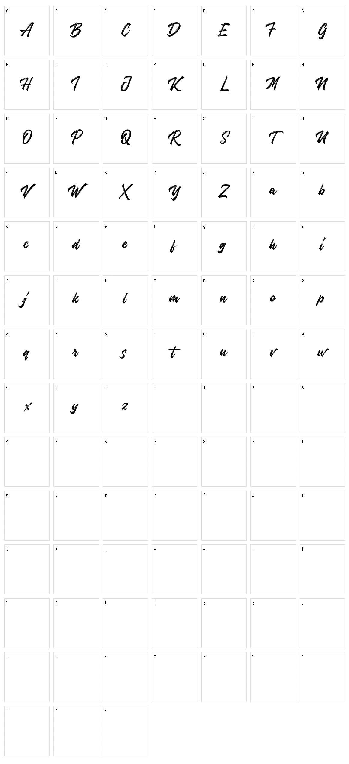 Historea Character Set