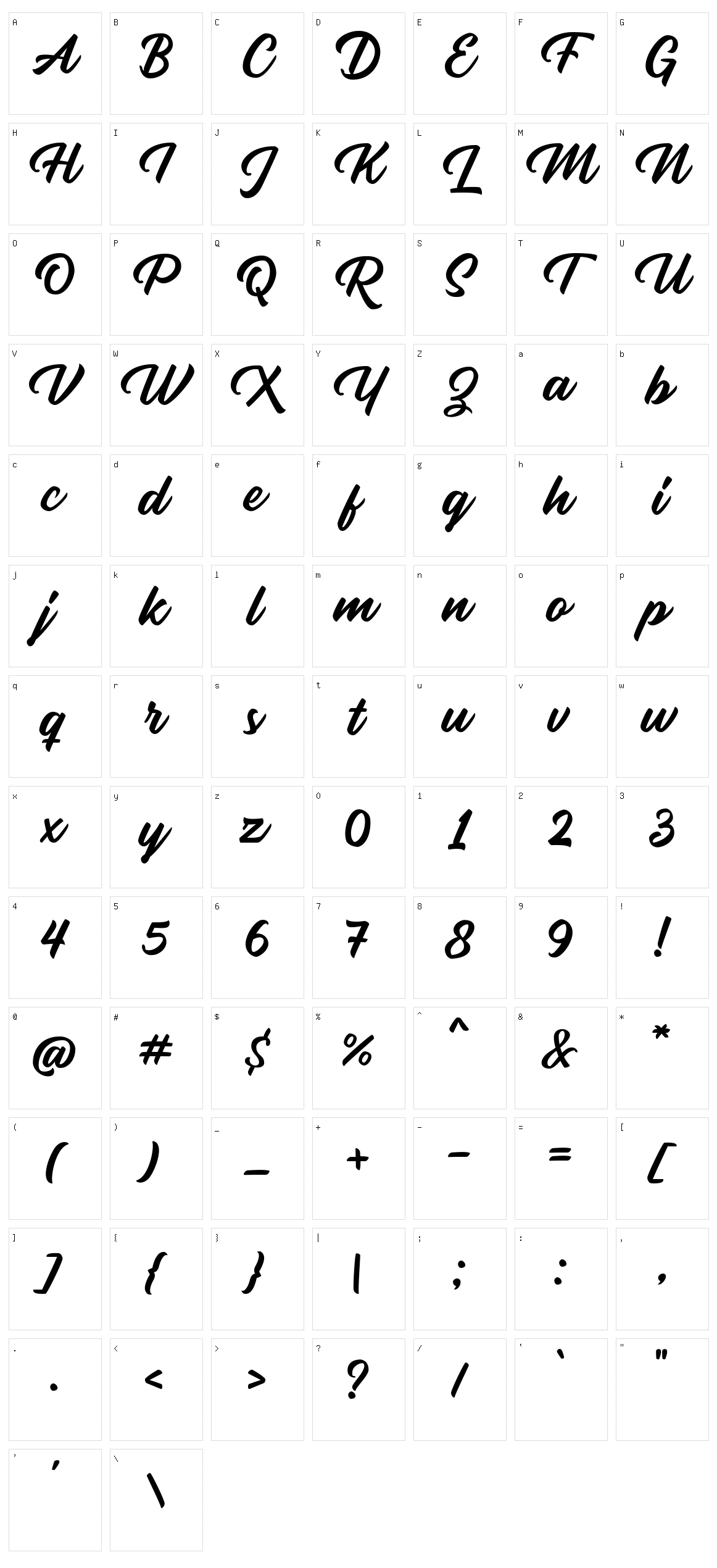 Rupture Character Set