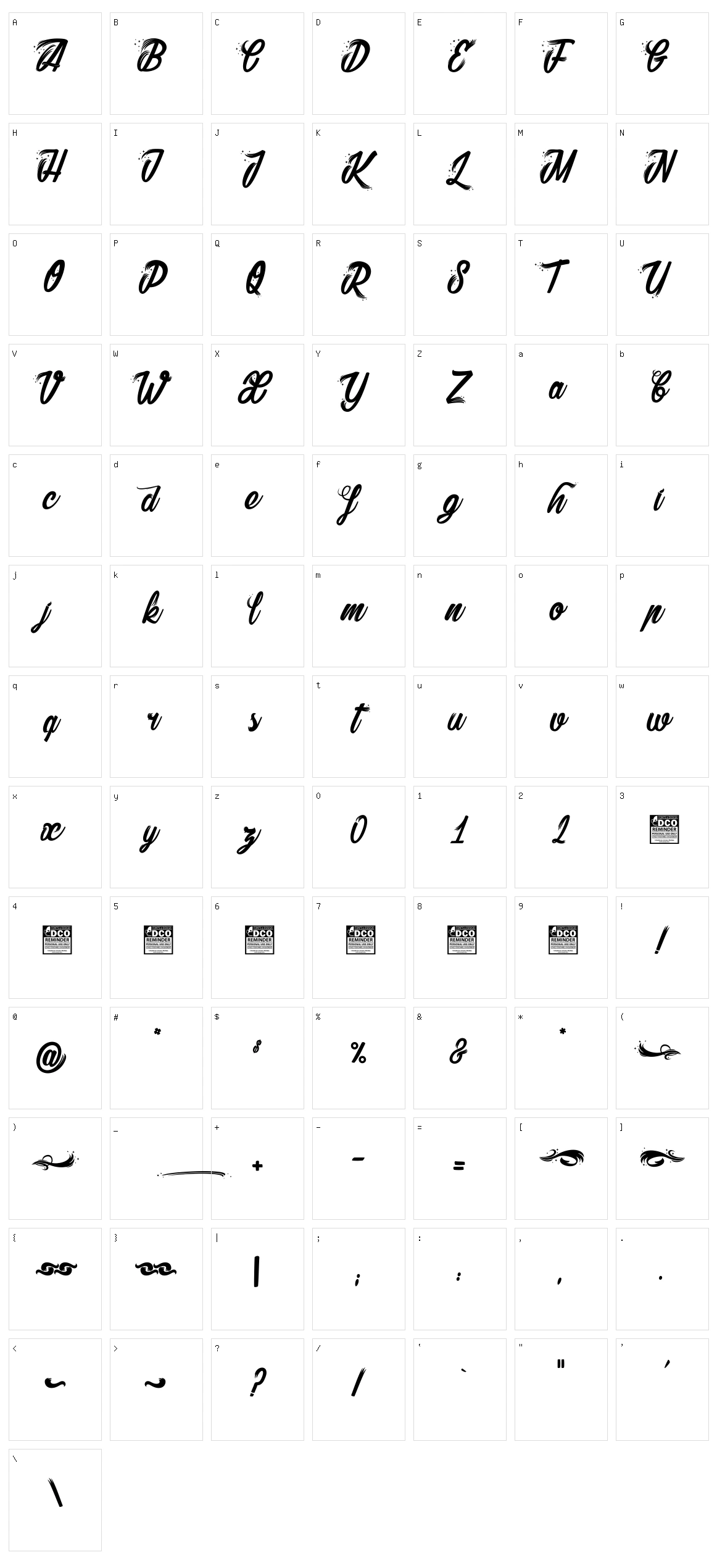 Shelter Character Set