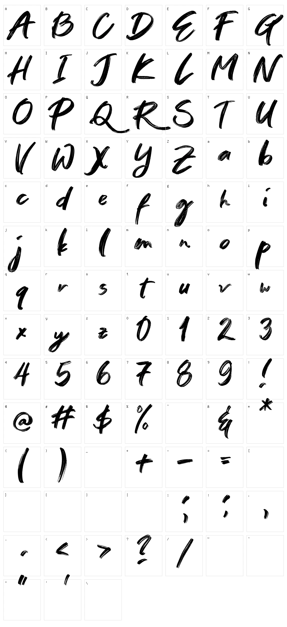 Greylight Character Set