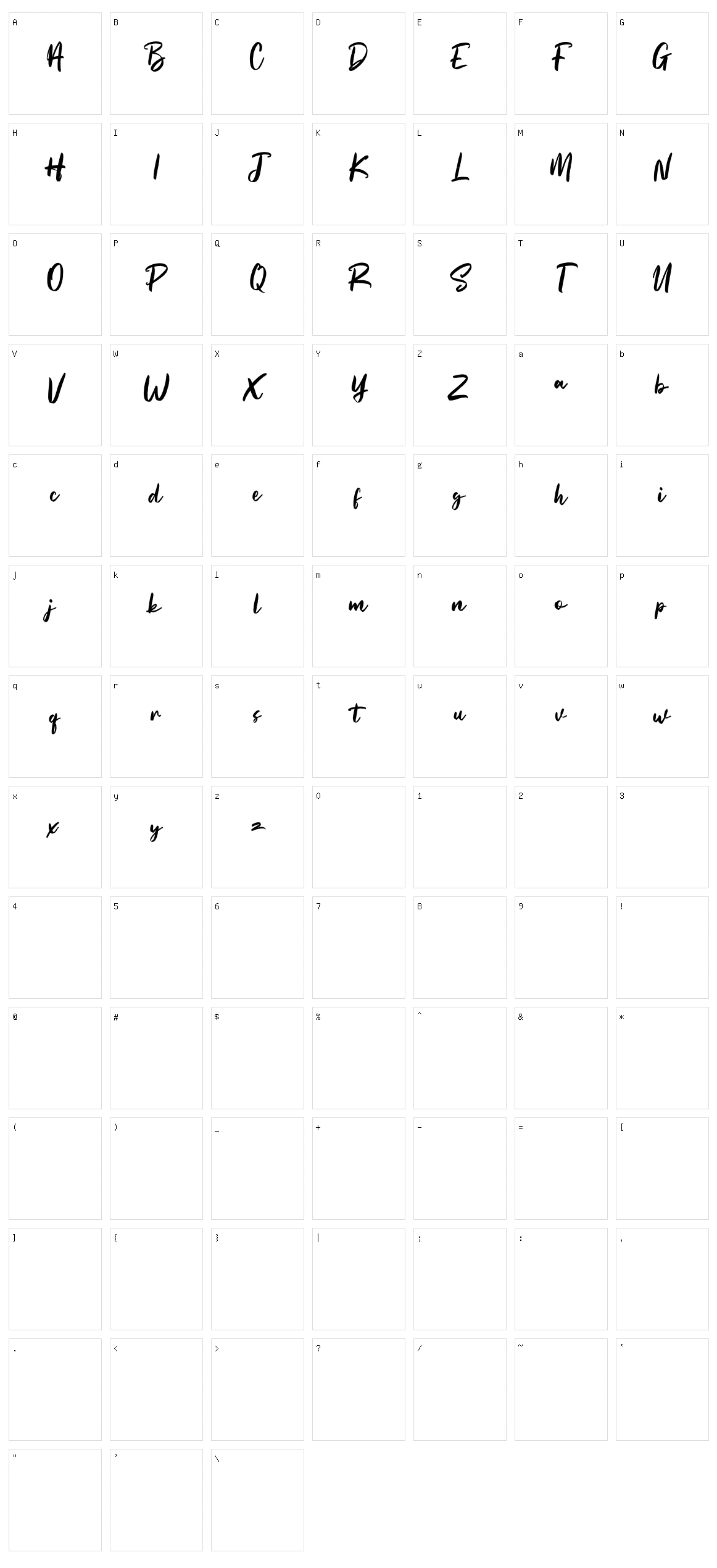 Straightfast Character Set