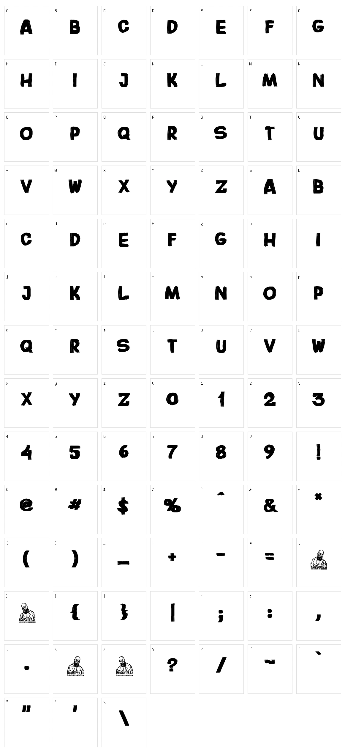 Night Brush Character Set