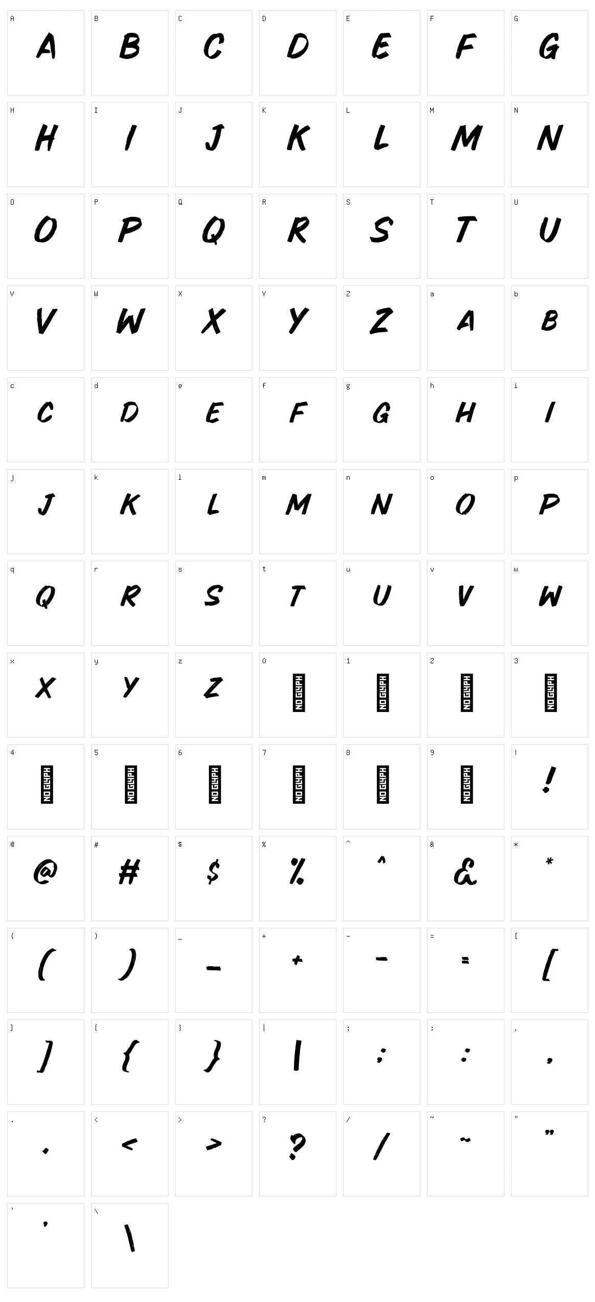 Star Brush Character Set