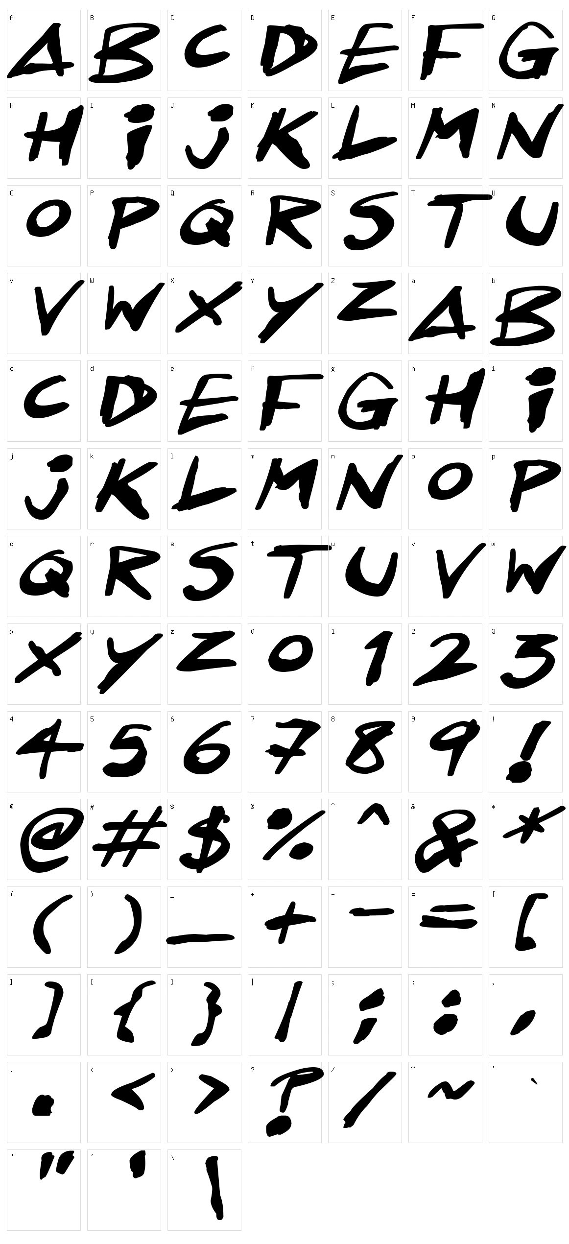 Inkling Character Set