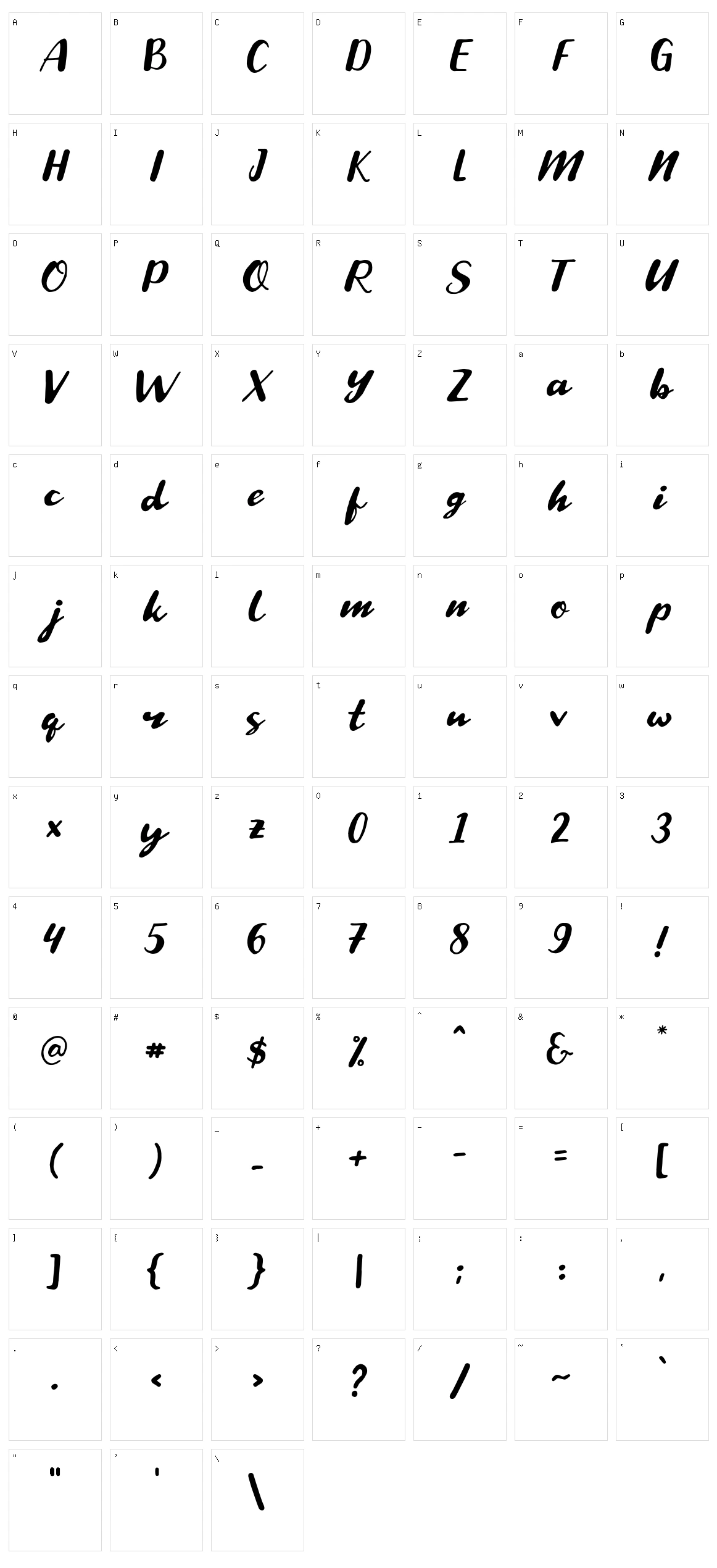 Snowpe Character Set