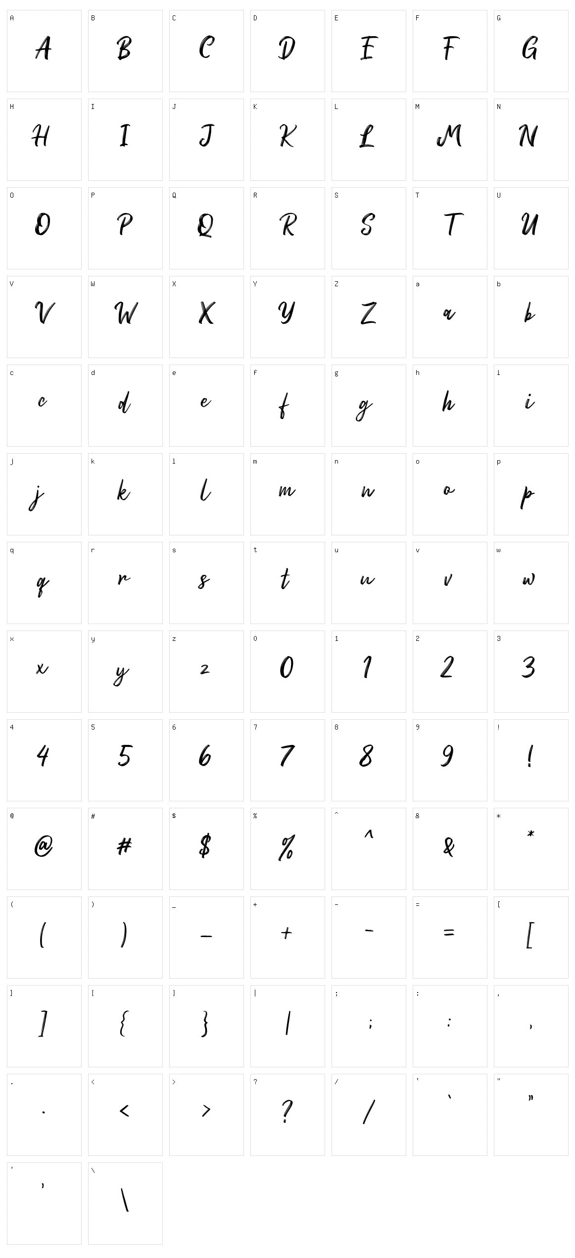 Red Bright Character Set