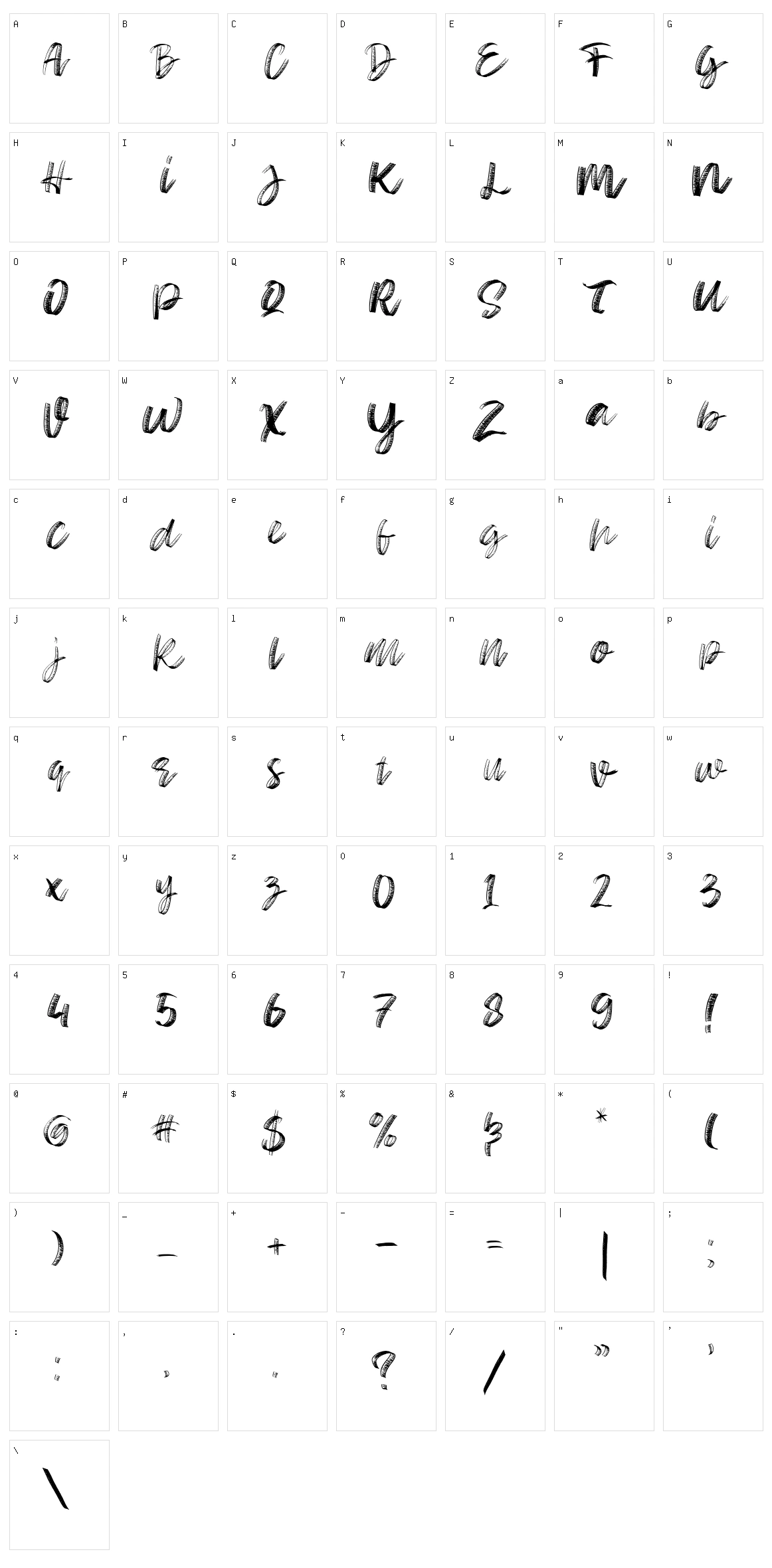 Sketch Time Character Set