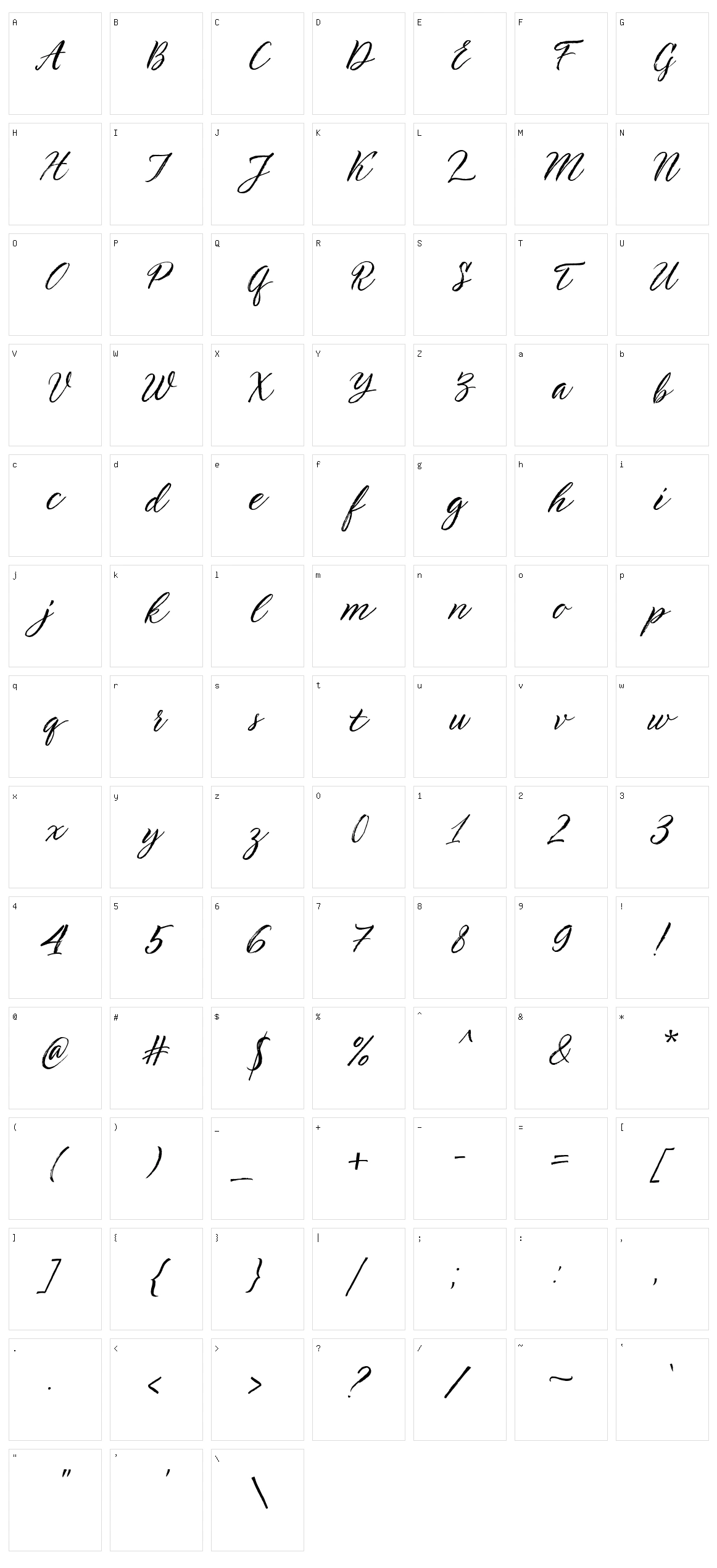 TT Berlinerins Script Character Set