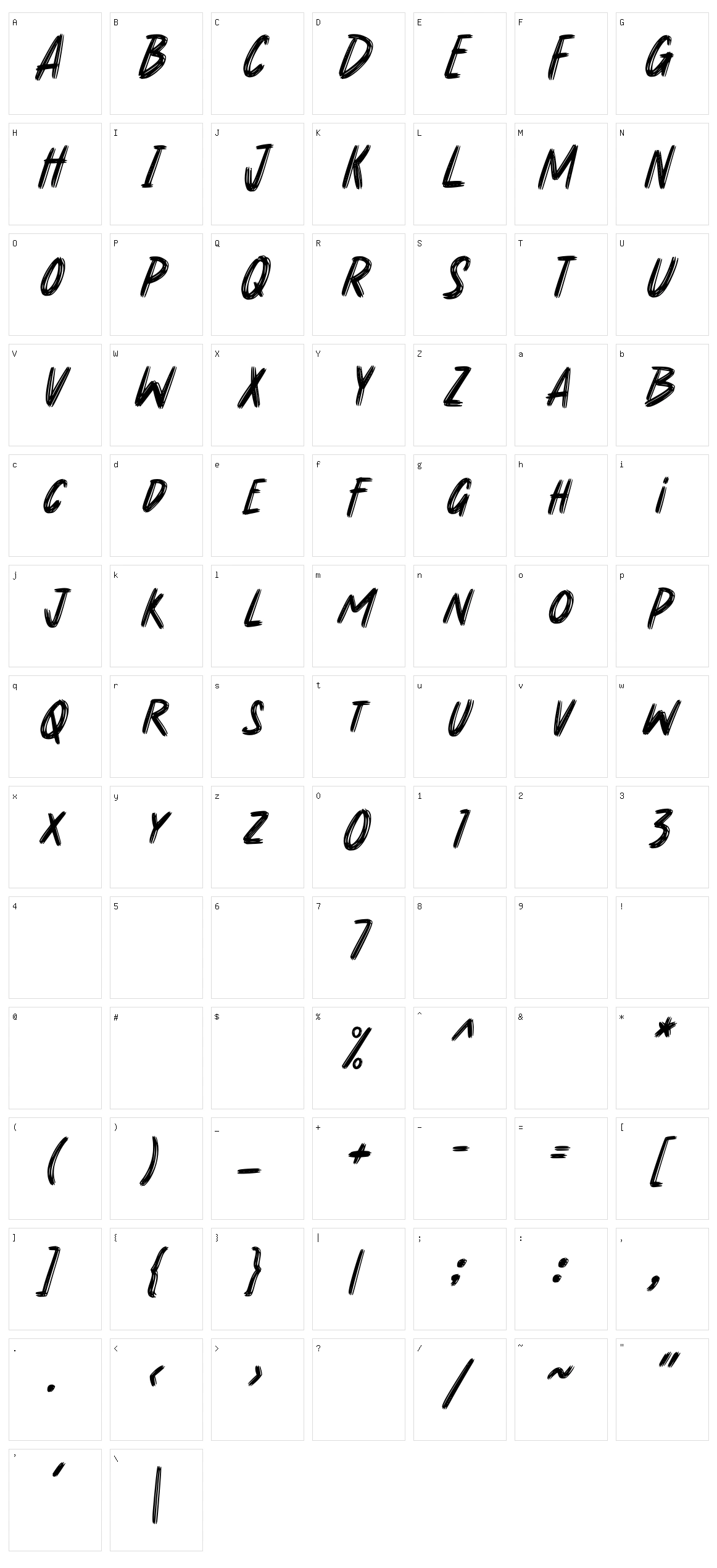 Spook Harder Character Set