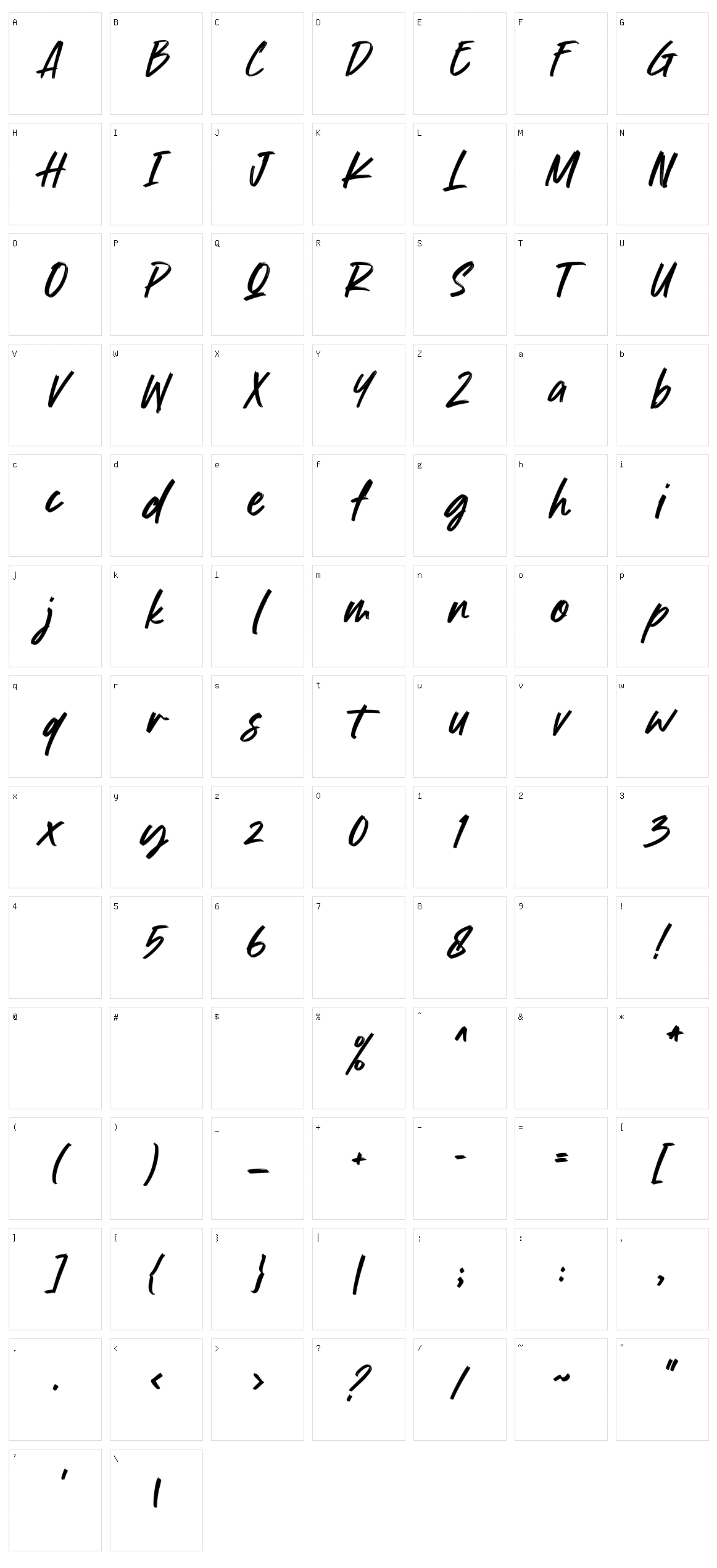 Strong Attraction Character Set