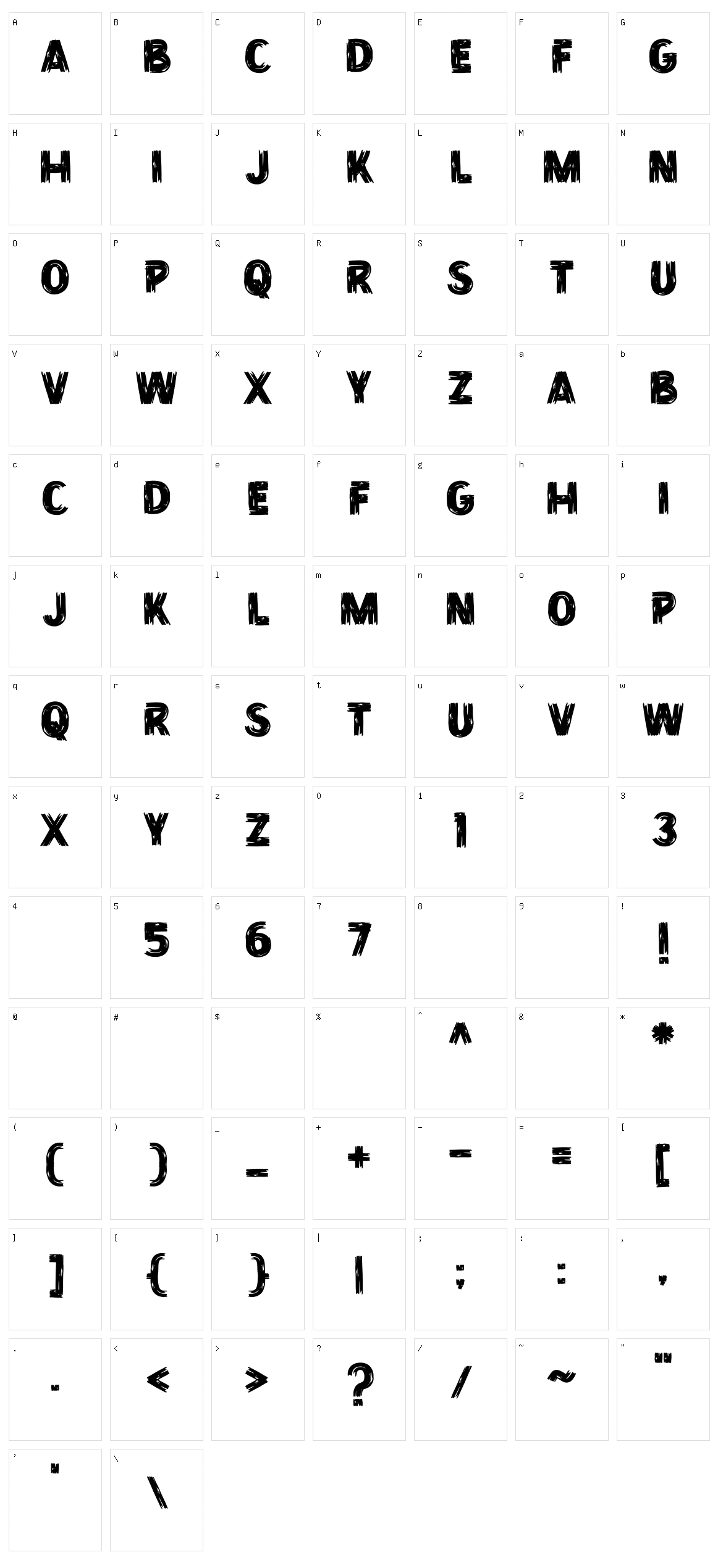 Kostantera Character Set