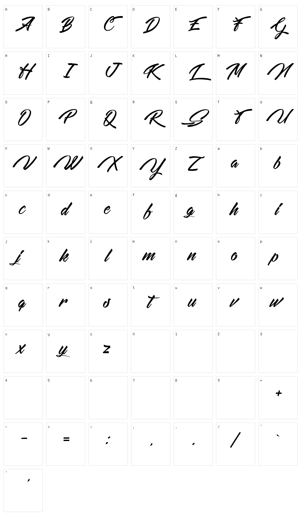 Weekend on the Mountains Character Set