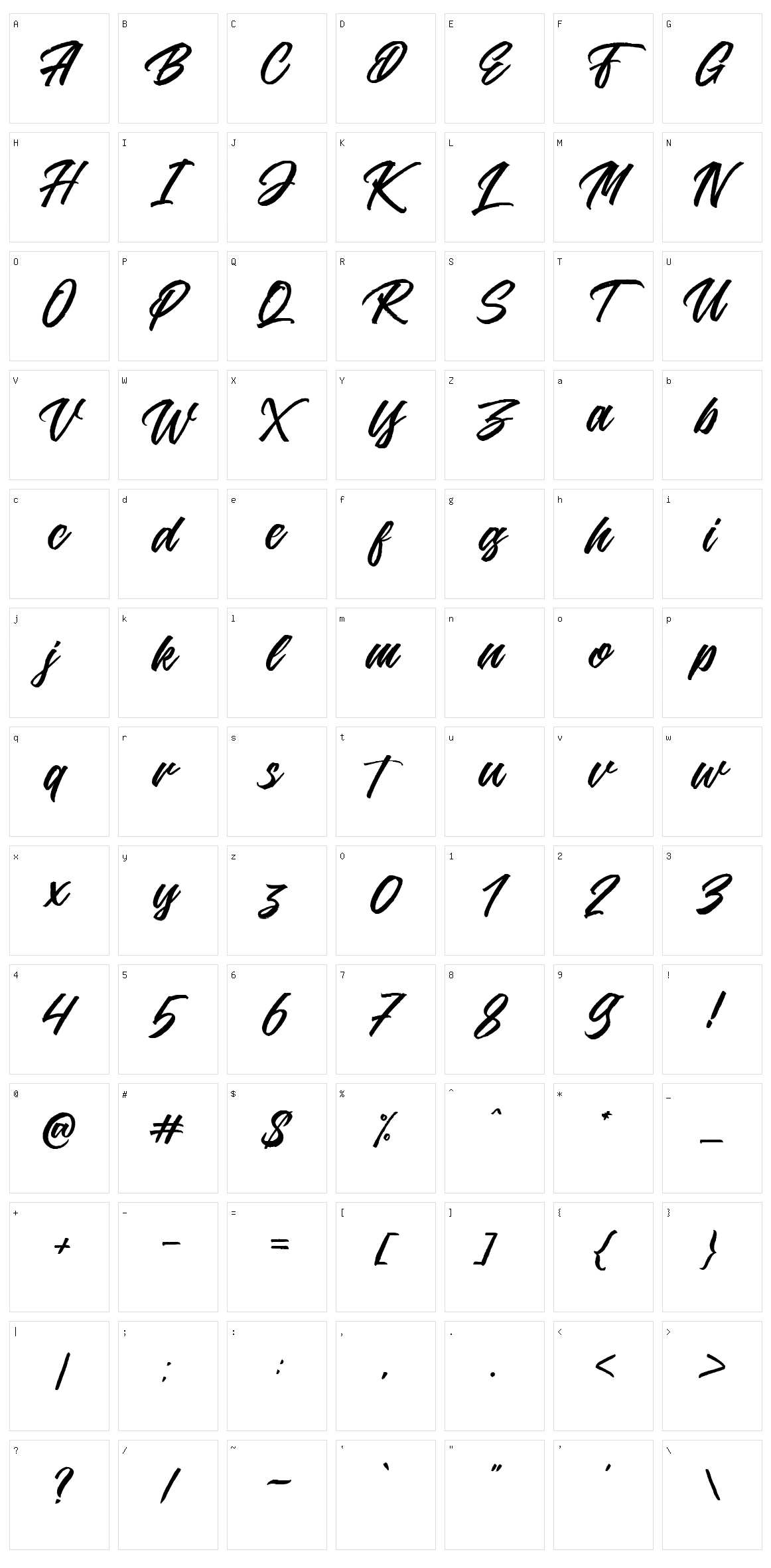 Jouska Character Set