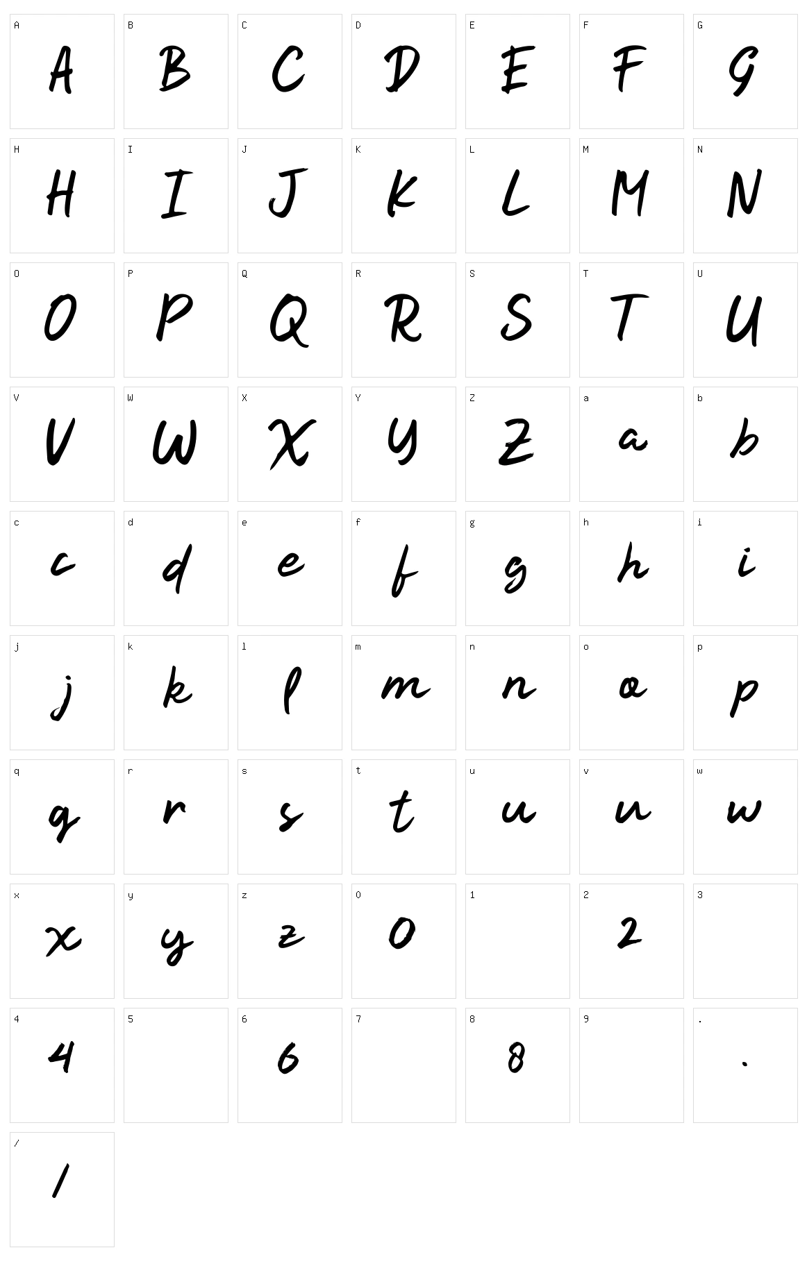 Kindson Character Set