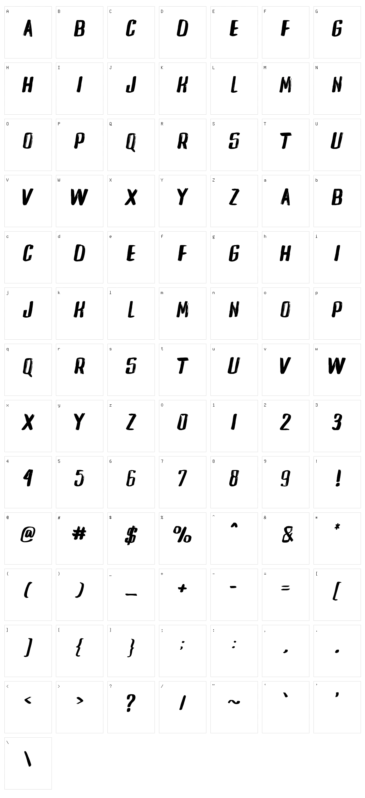 Off Side Character Set