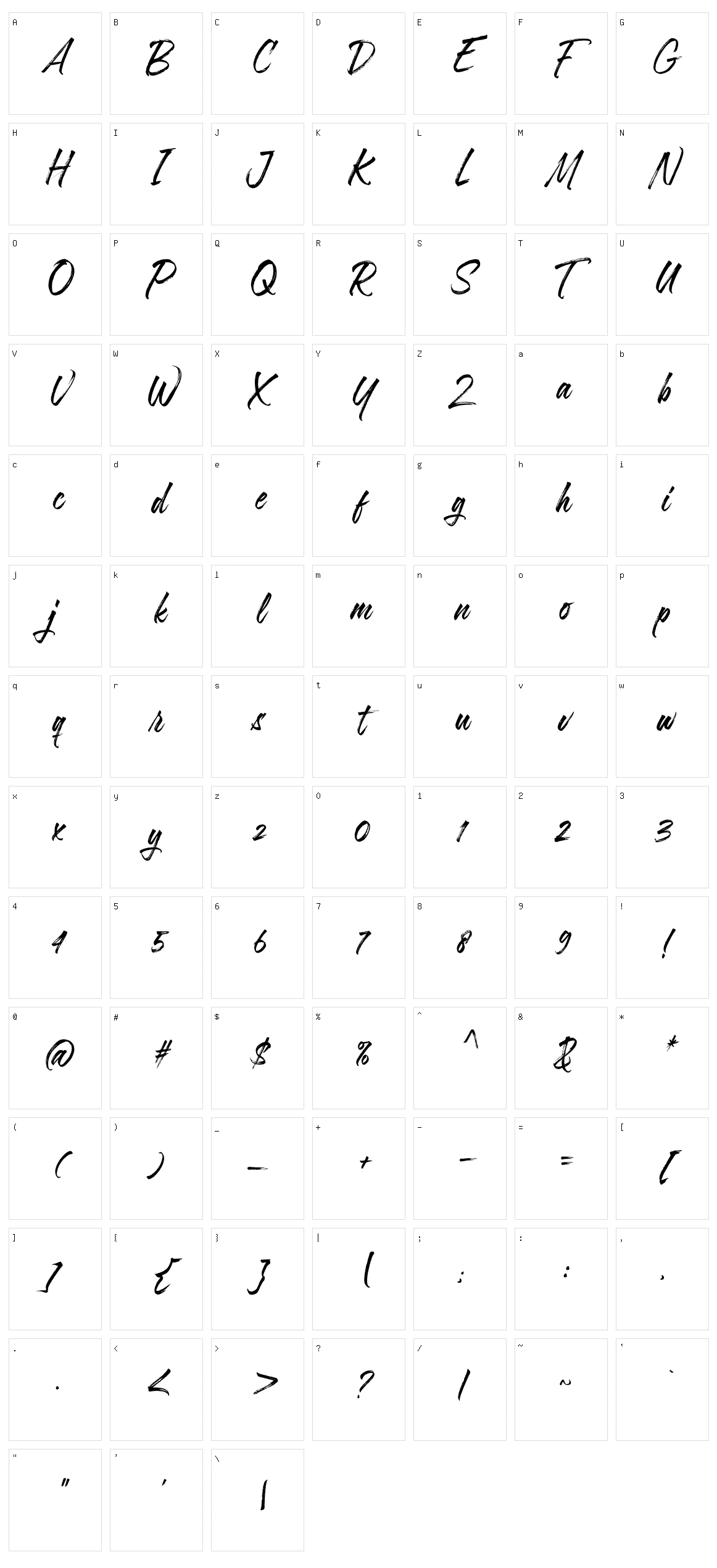 Maulida Maya Character Set