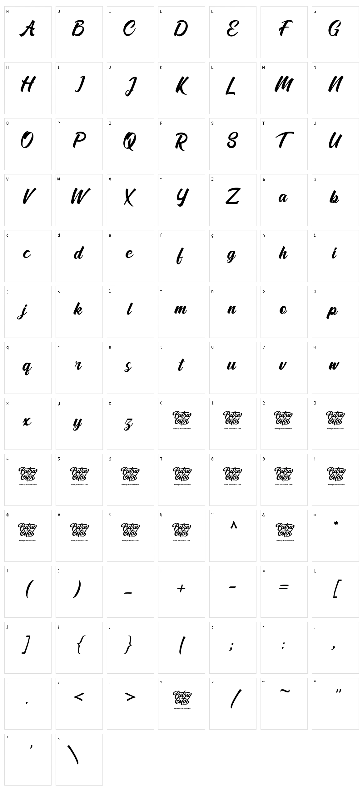 Roadstone Character Set