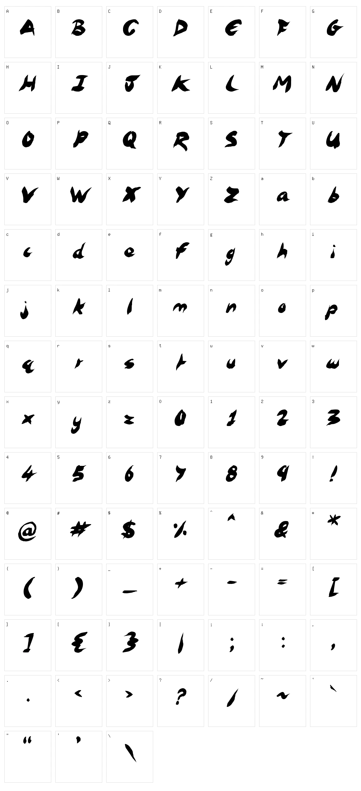 Russian Angel Character Set