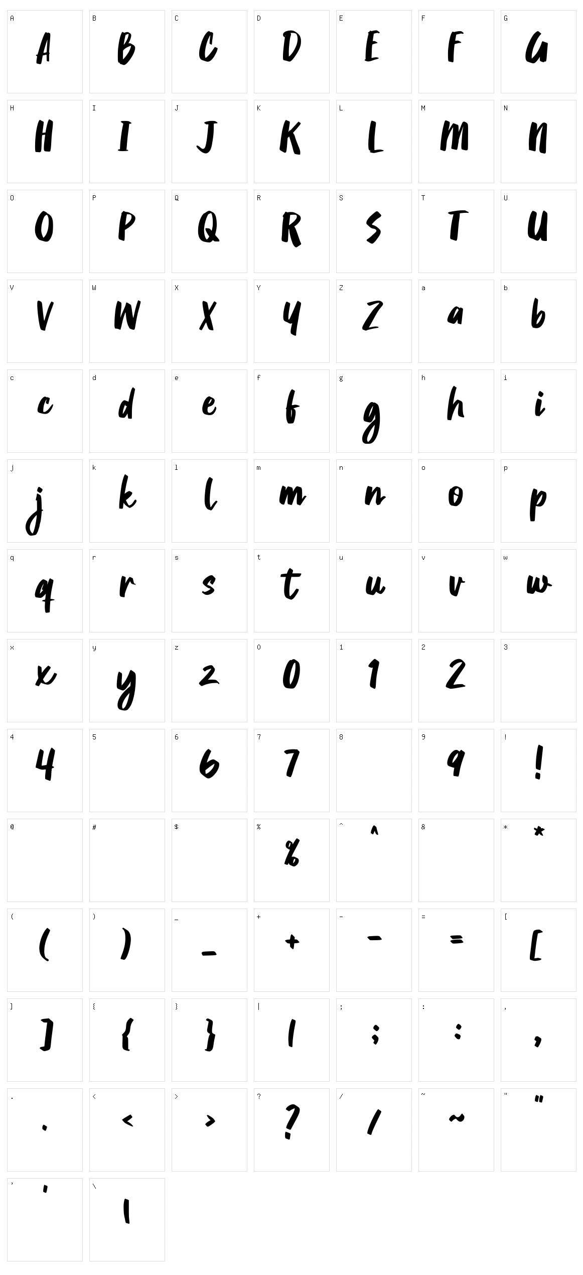 Roselle Character Set