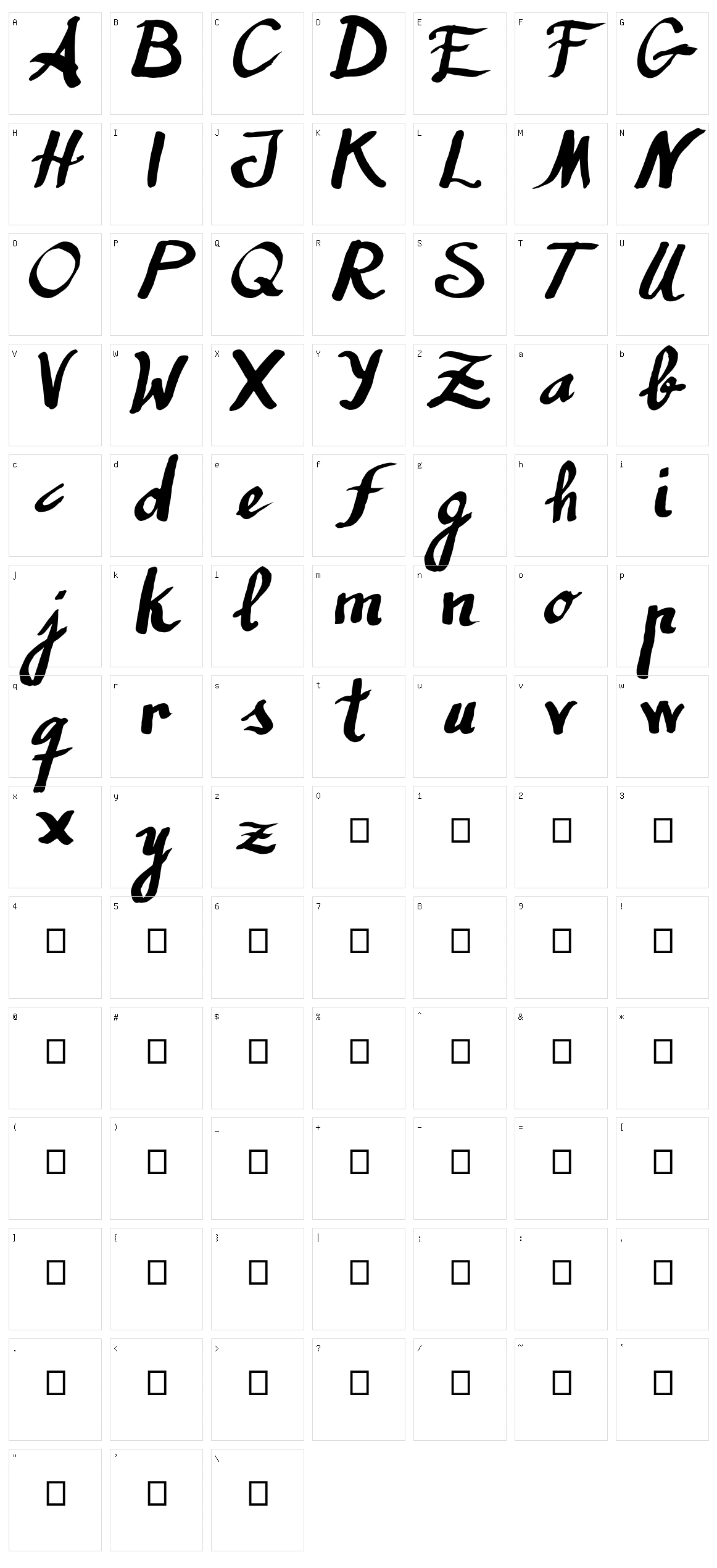 Humana Character Set