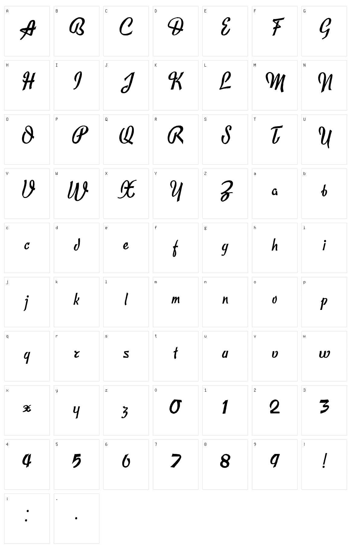 Publicite Character Set