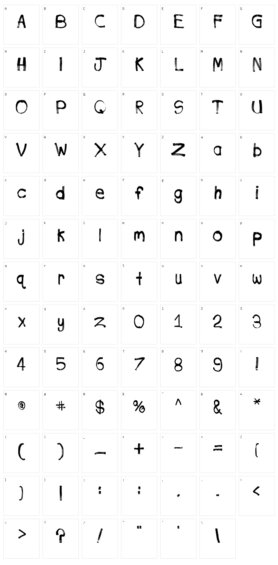 Phone Streak Character Set