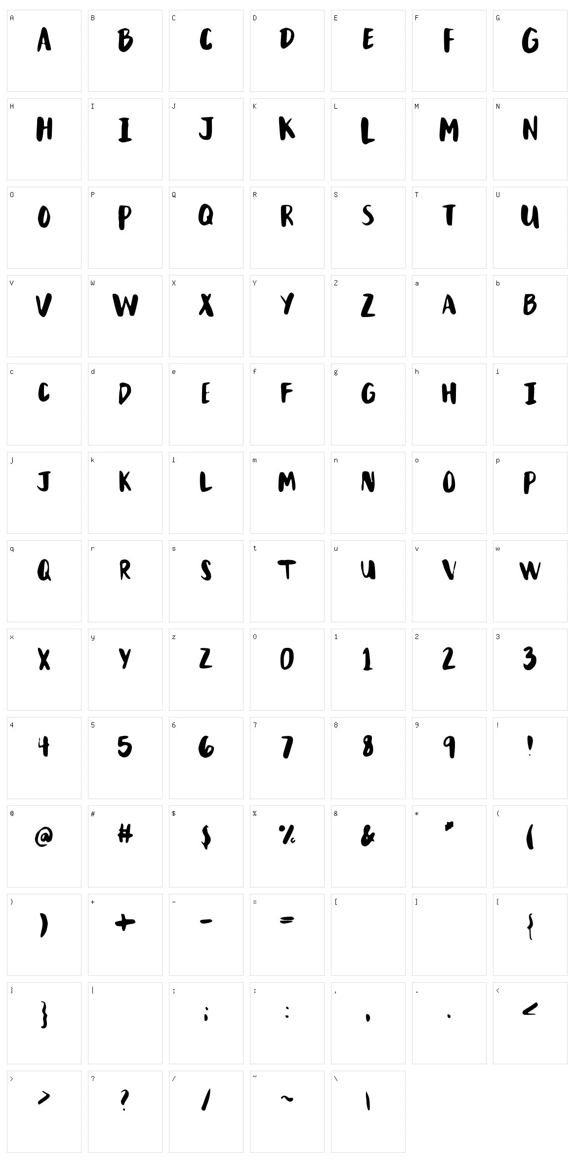 Mix Brush Character Set