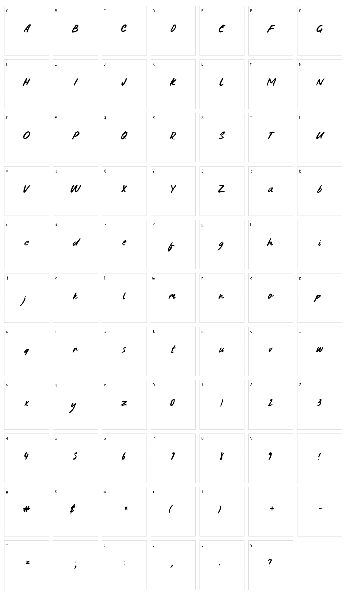 Sunday Mornings Character Set