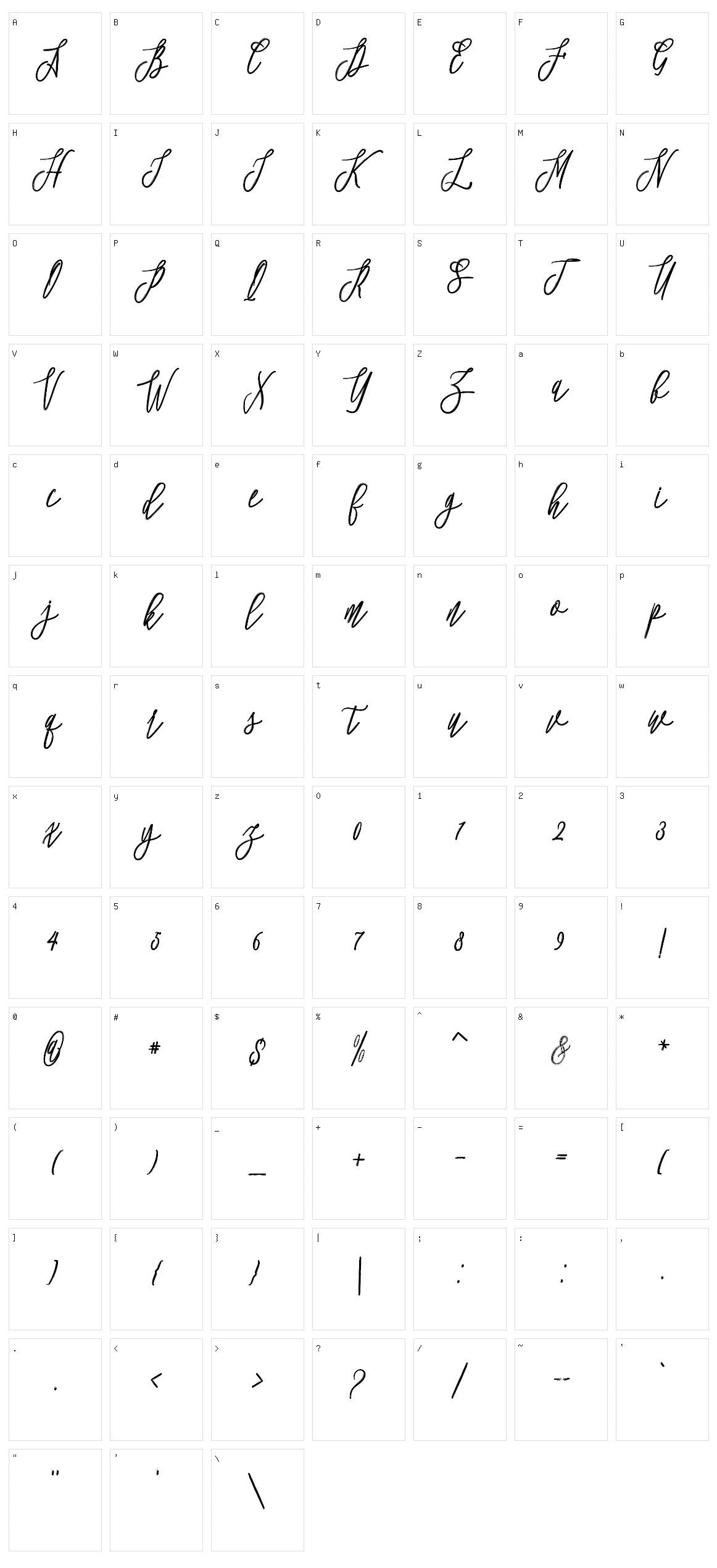 Remember Character Set