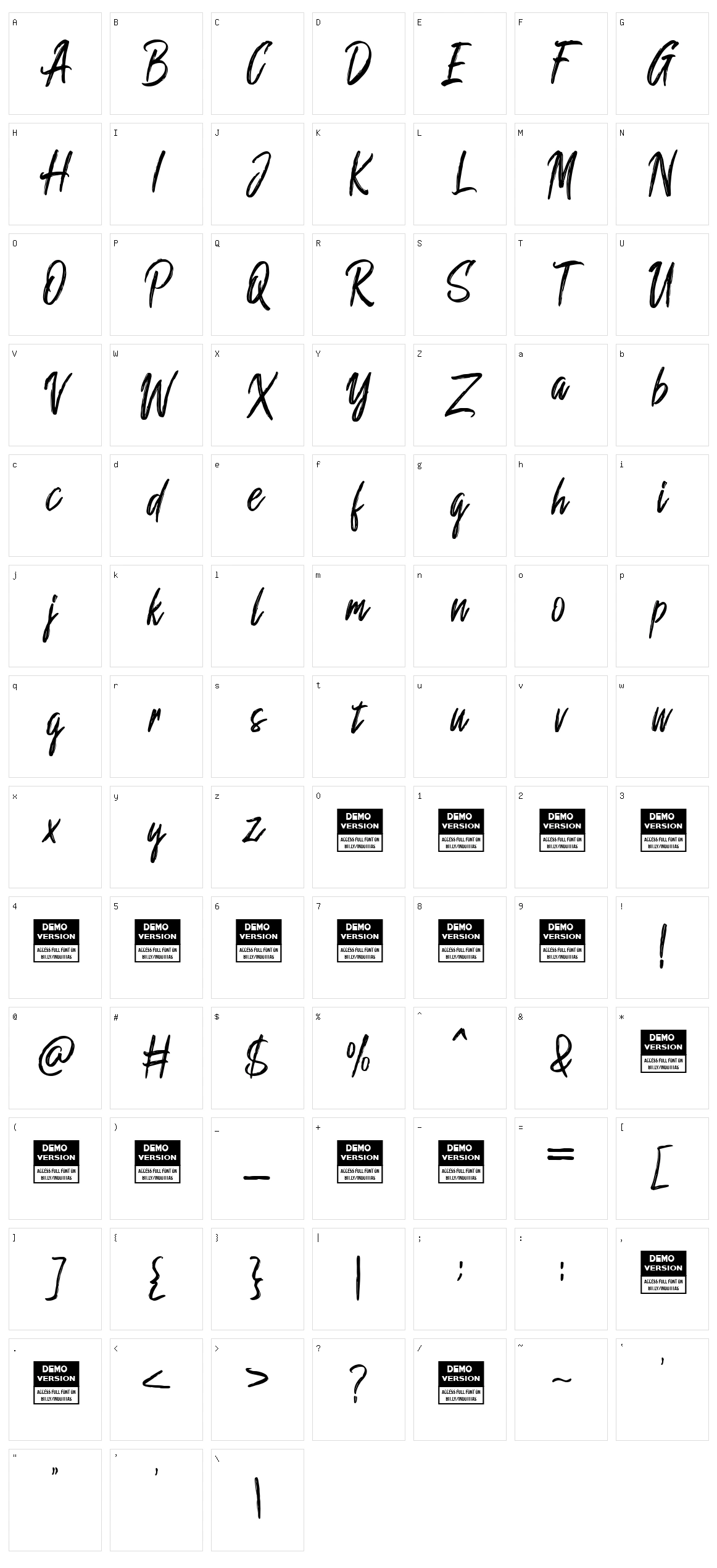 Sunder Outh Character Set