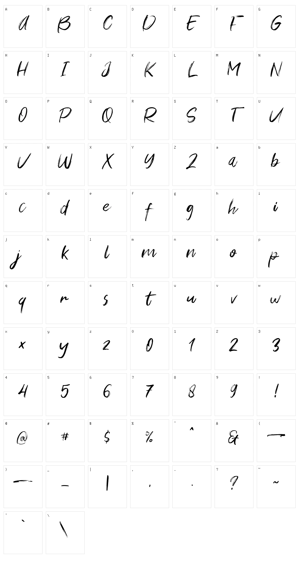 Young Vigor Character Set