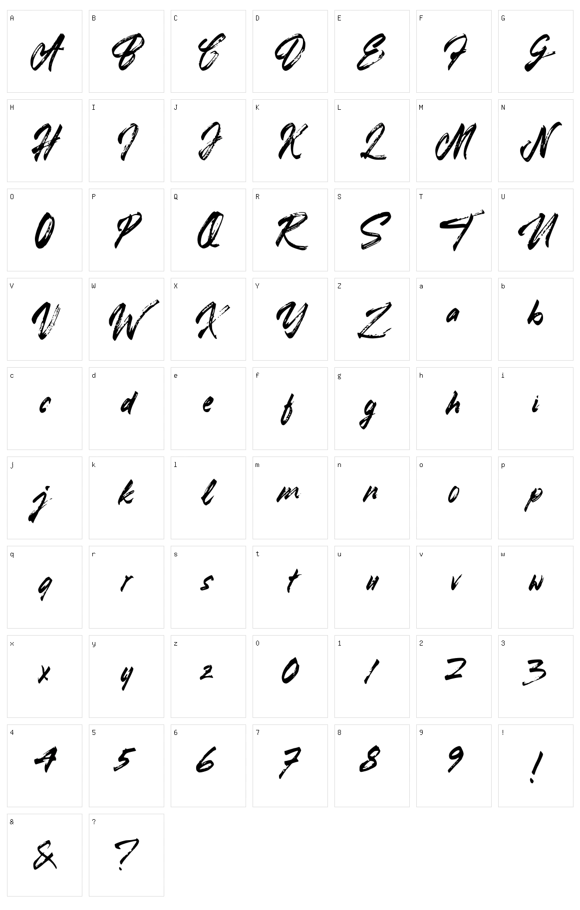 Youth Brush Daylight Character Set