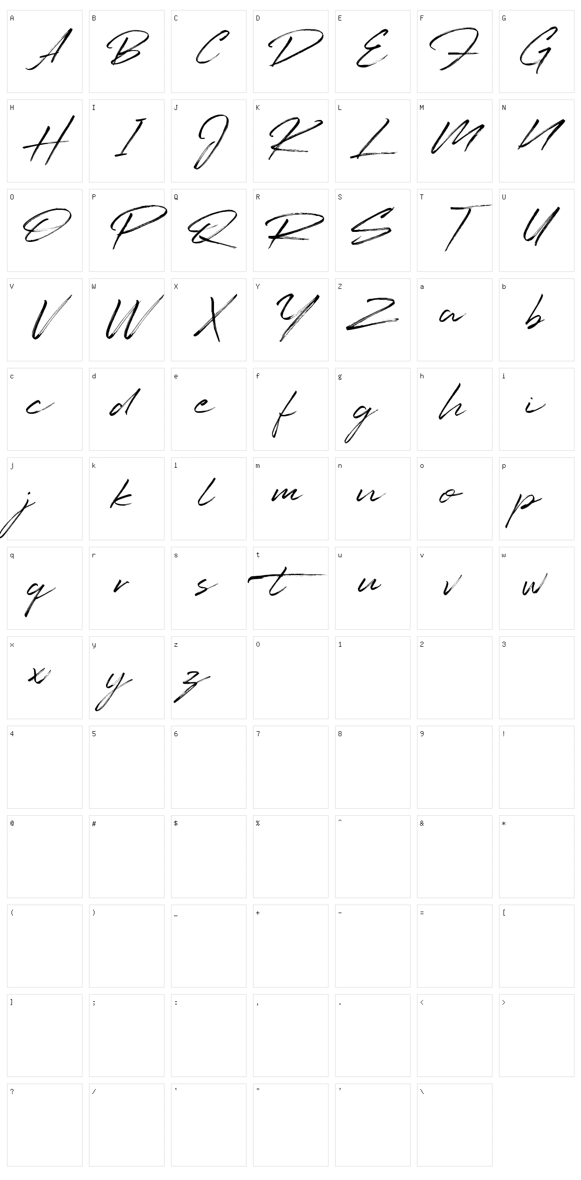 Splash Character Set