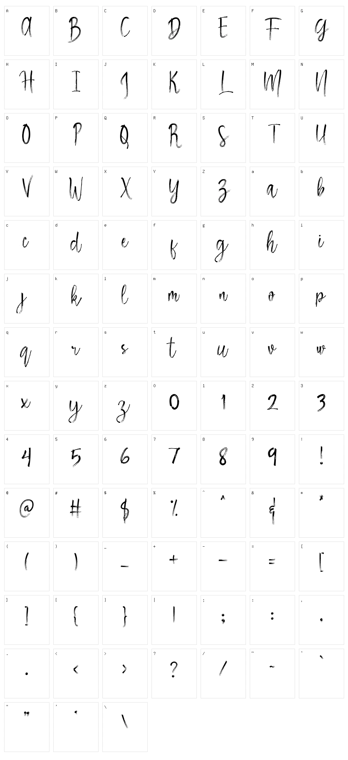 Madeleine Character Set