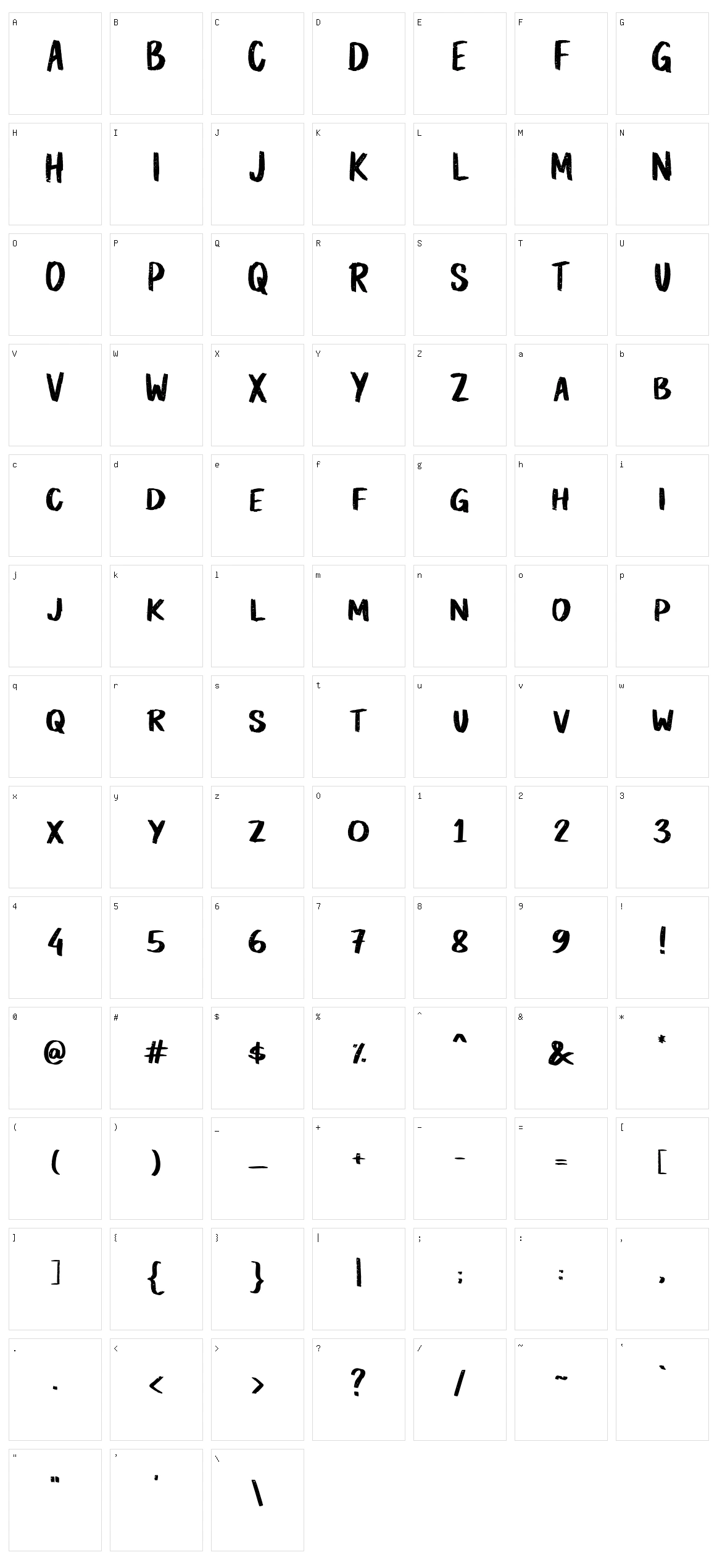 Pistachio Character Set