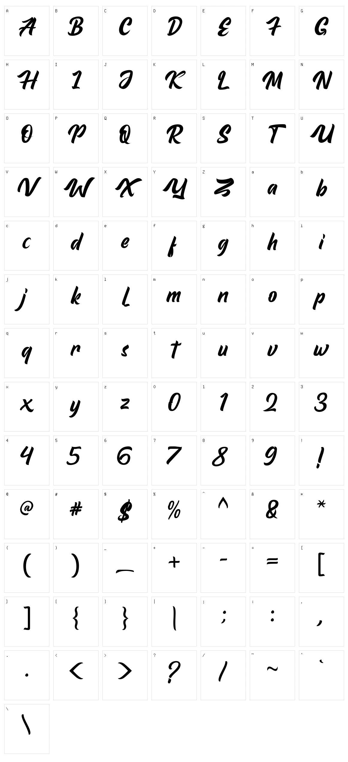 Mistrain Character Set