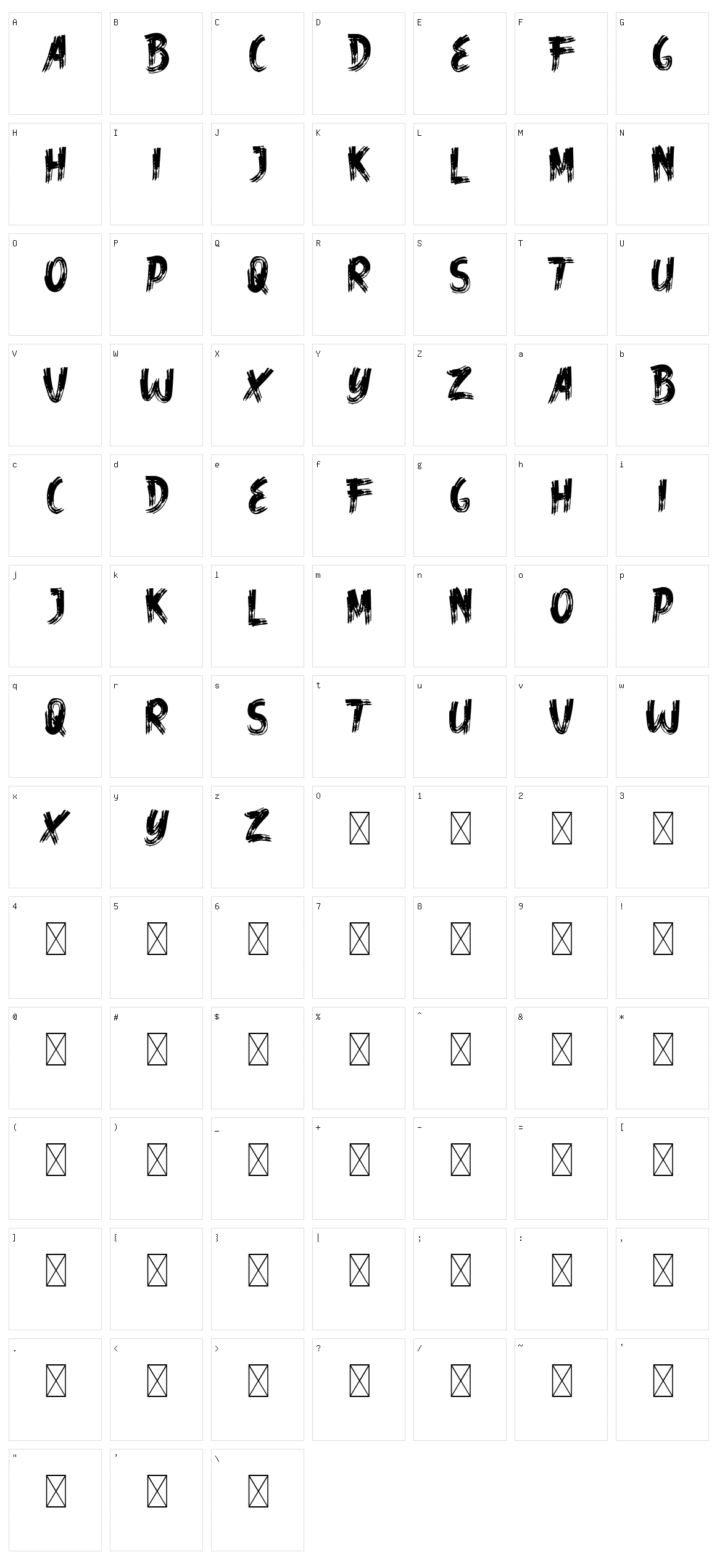 Rashean Character Set