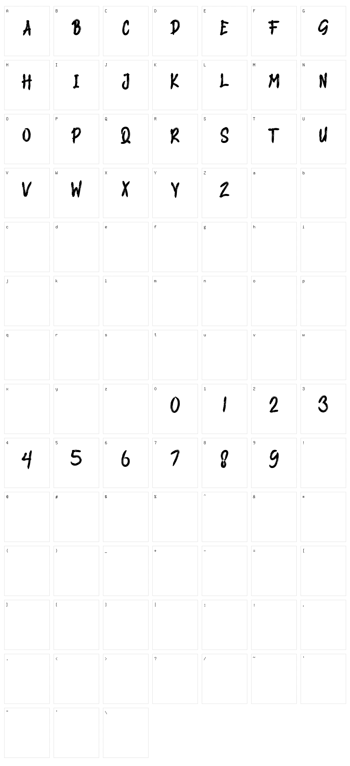 Masker Brush Character Set