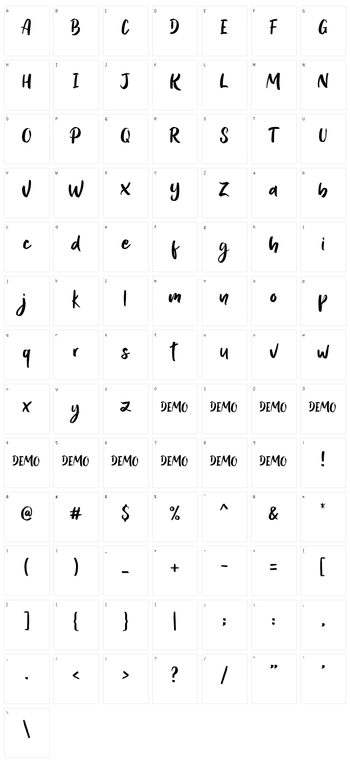 Jettro Character Set