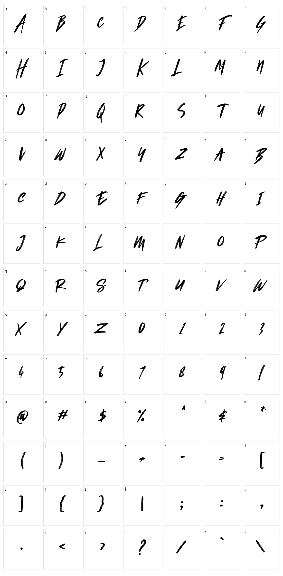 Starshy Character Set