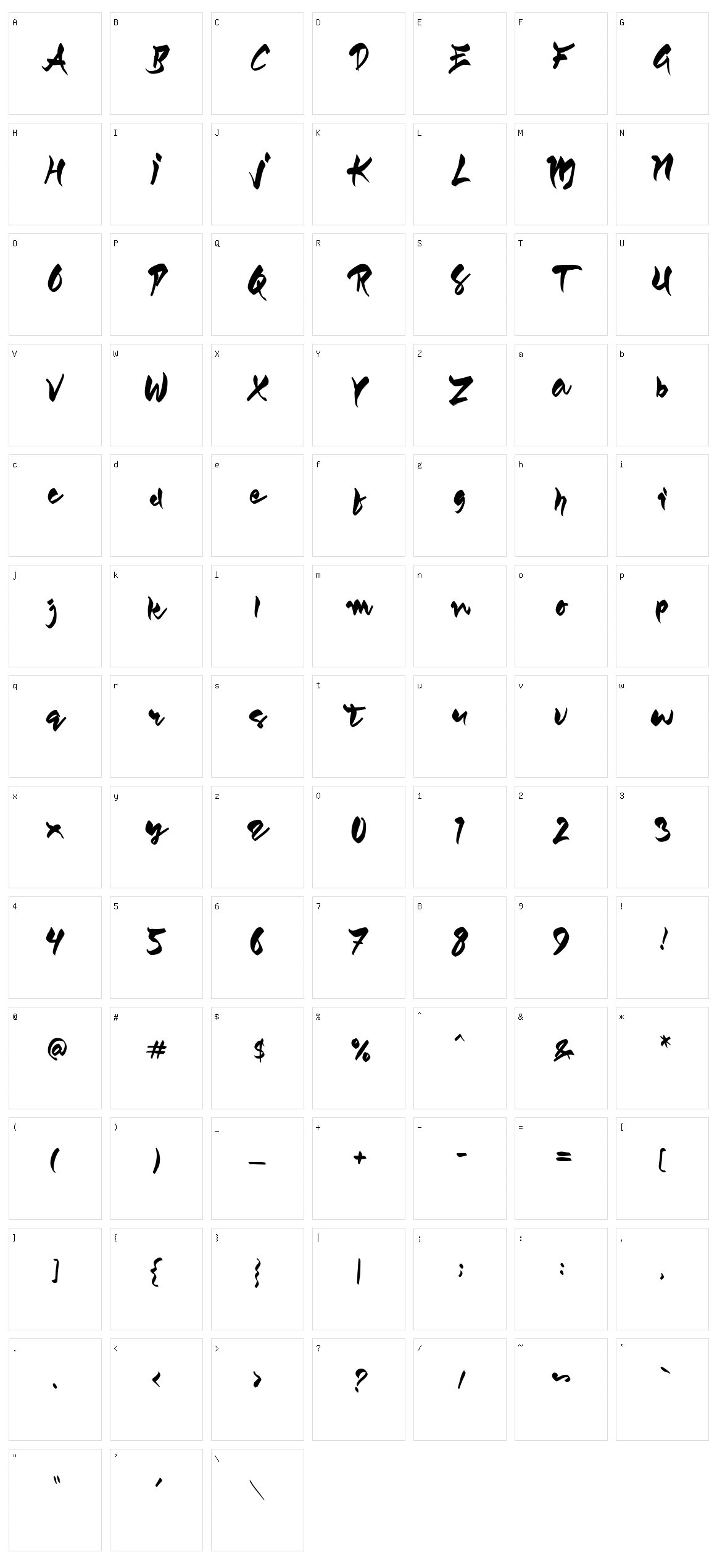 Santoriu Character Set