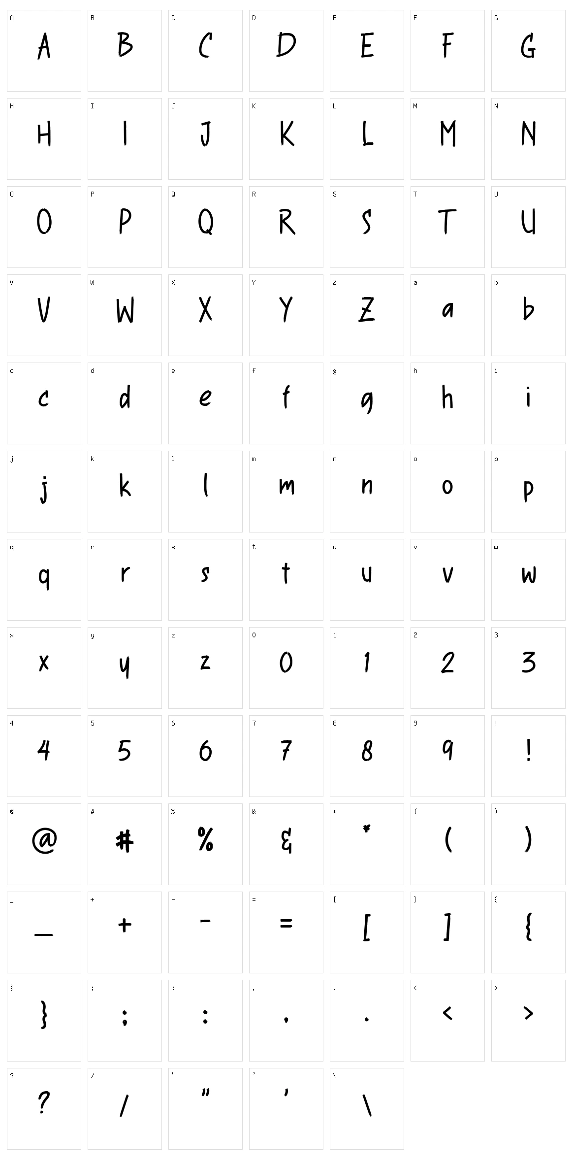 View Vacation Character Set