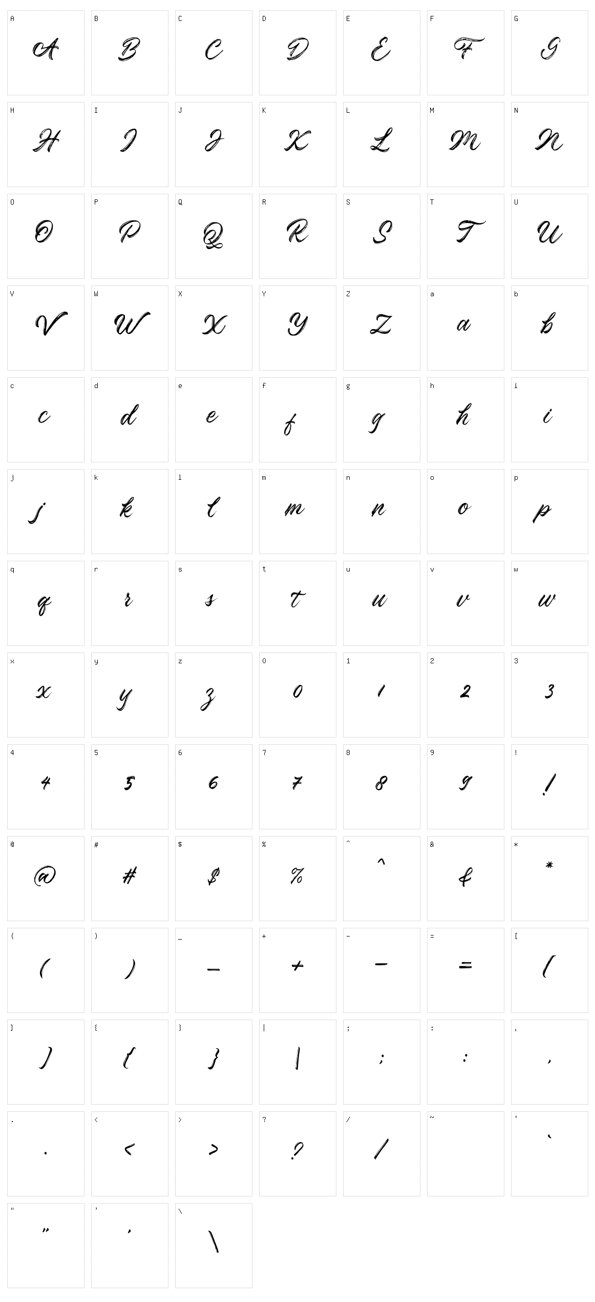 Rosskey Character Set