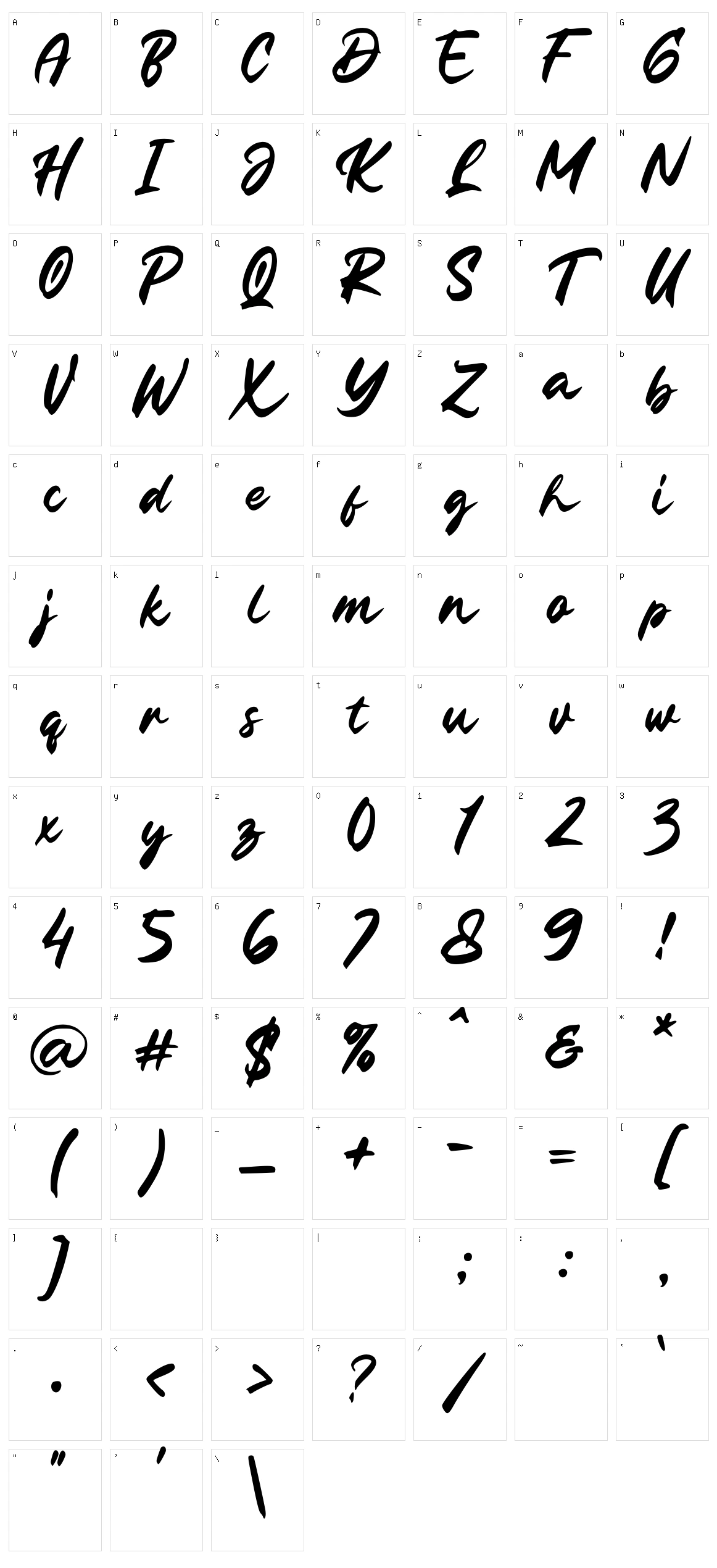 The Regine Character Set