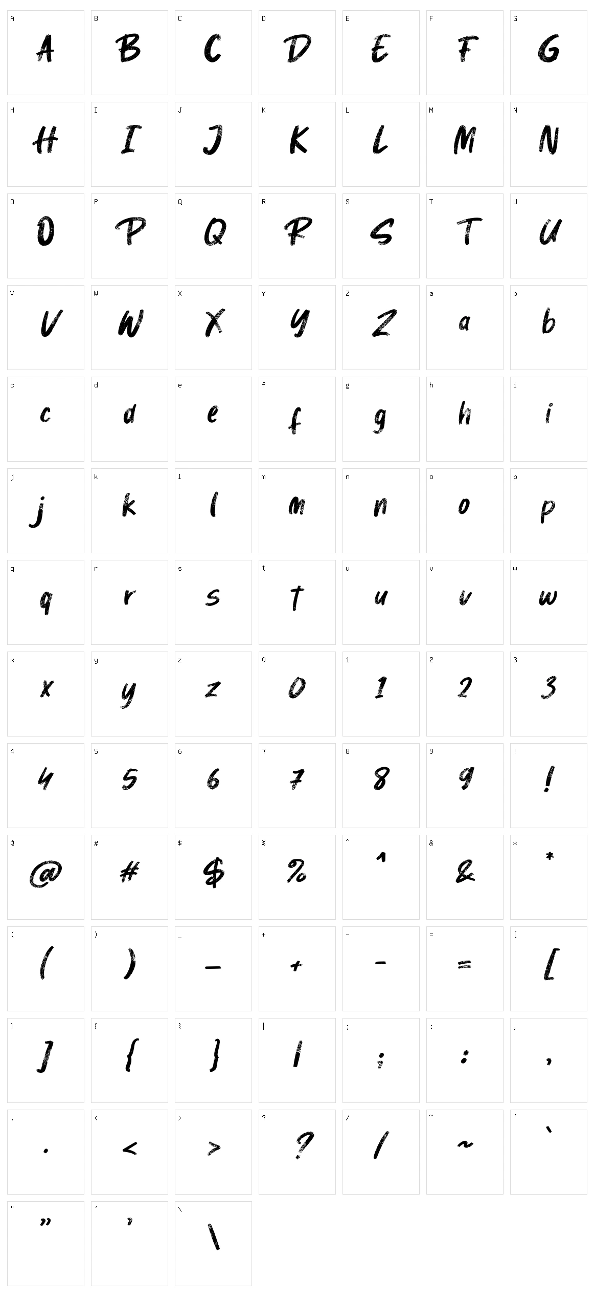 Samantha Character Set