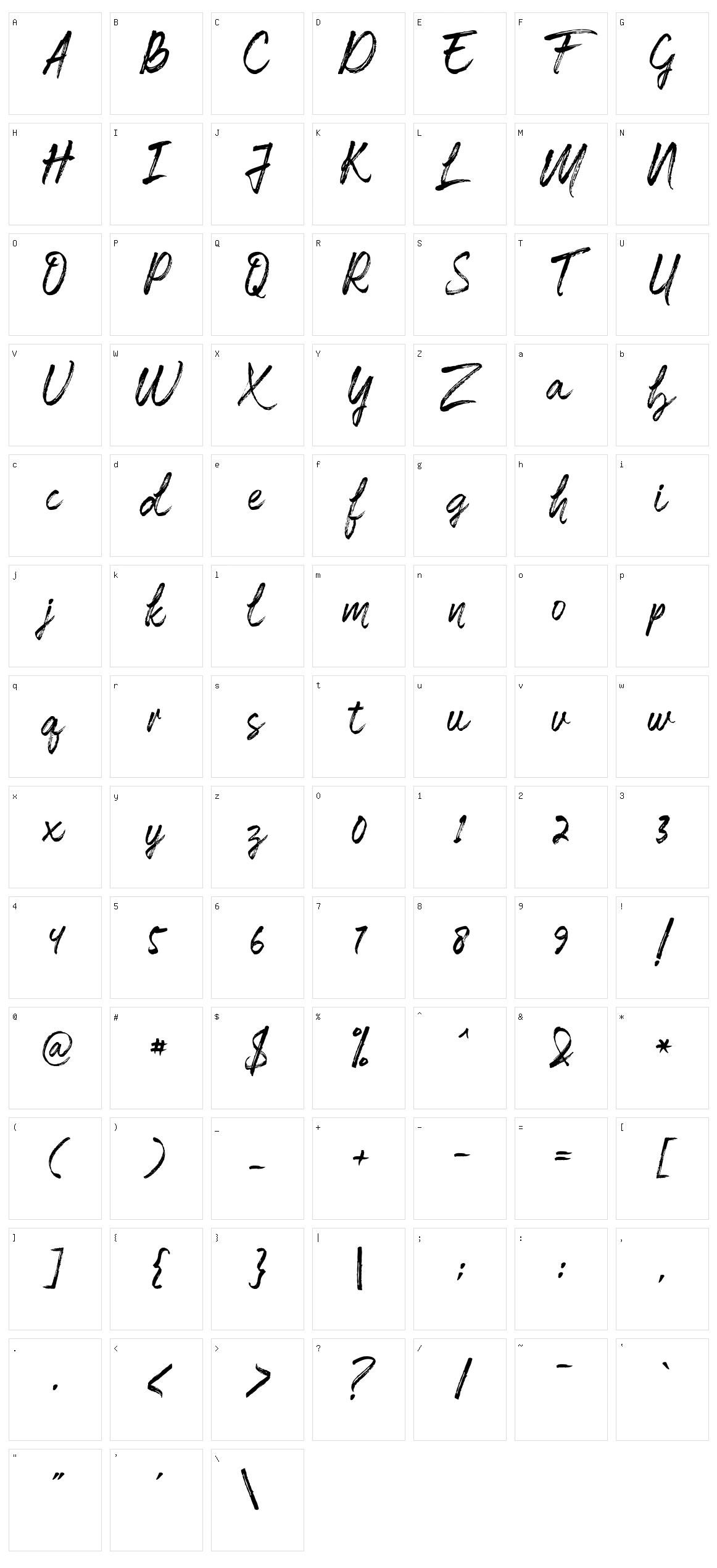 Matteona Character Set