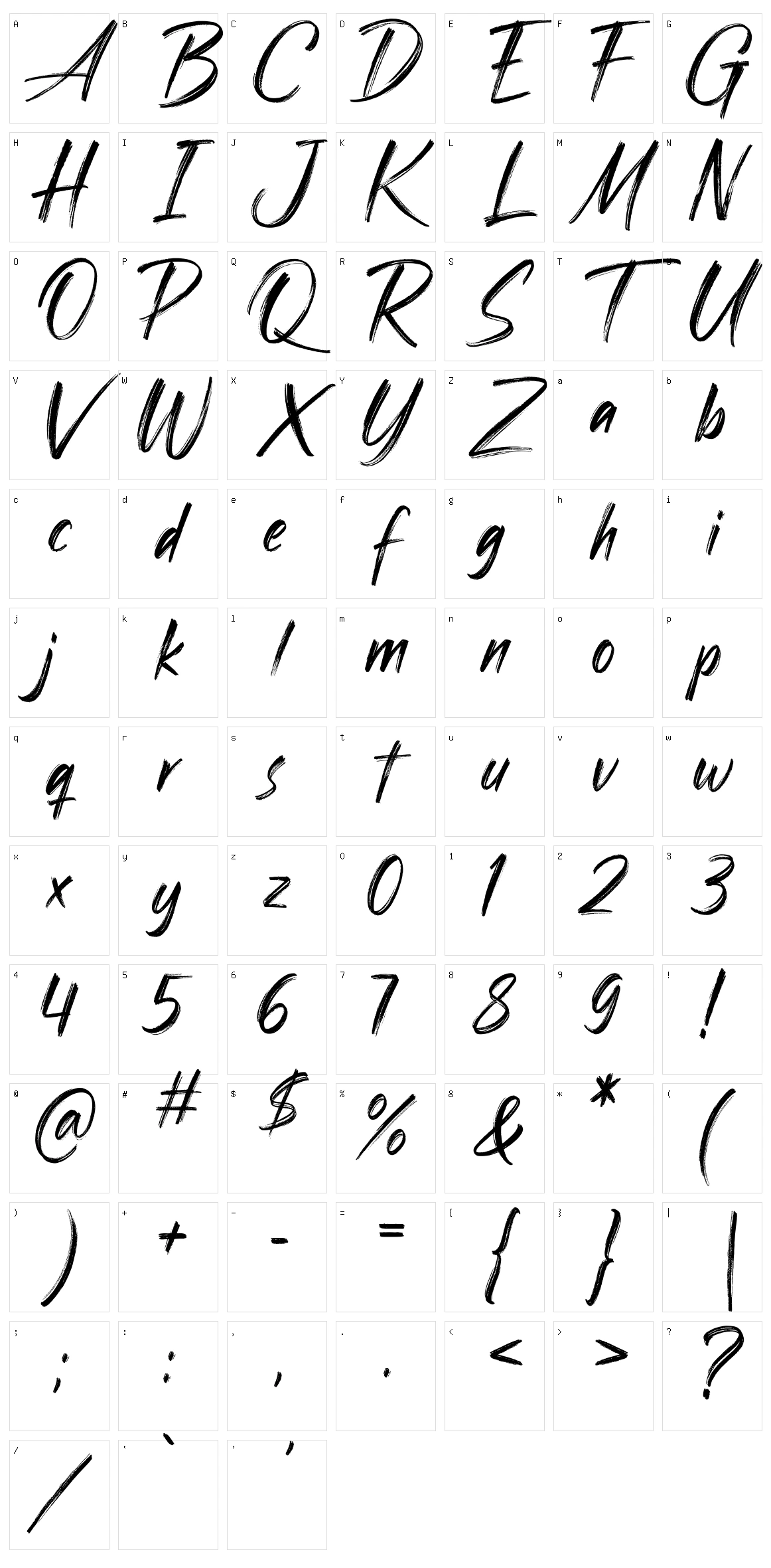 Night in Paradise Character Set