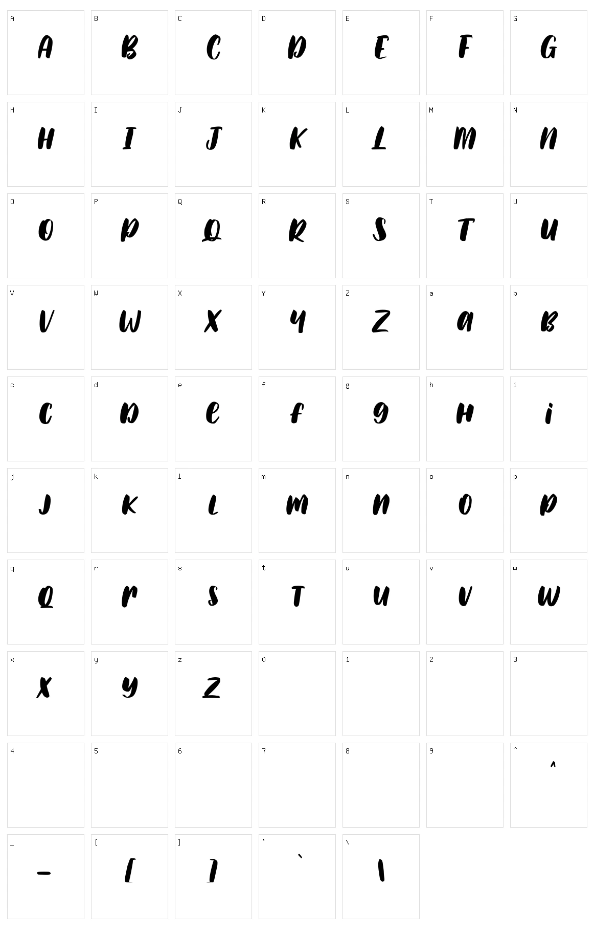 Railstone Character Set