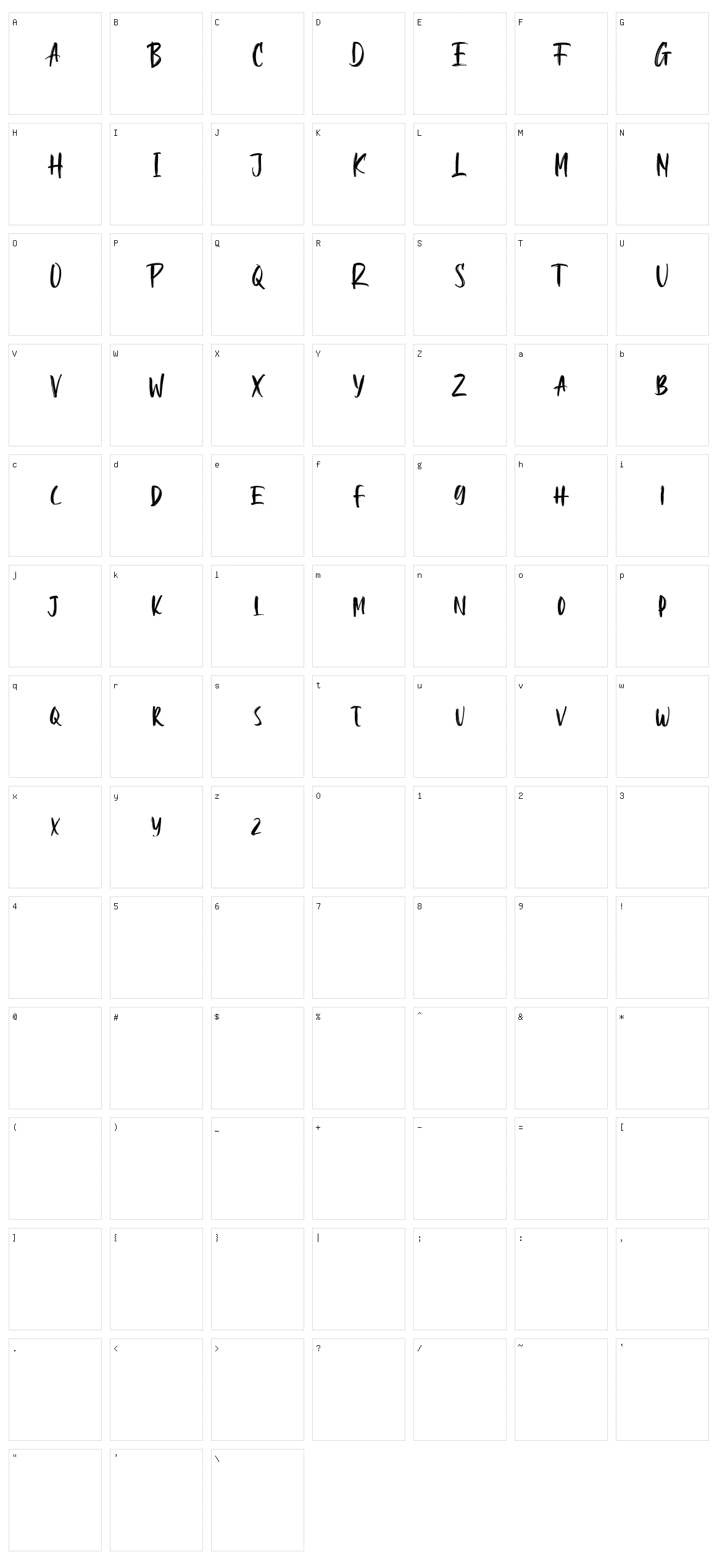 Hogla Brush Character Set